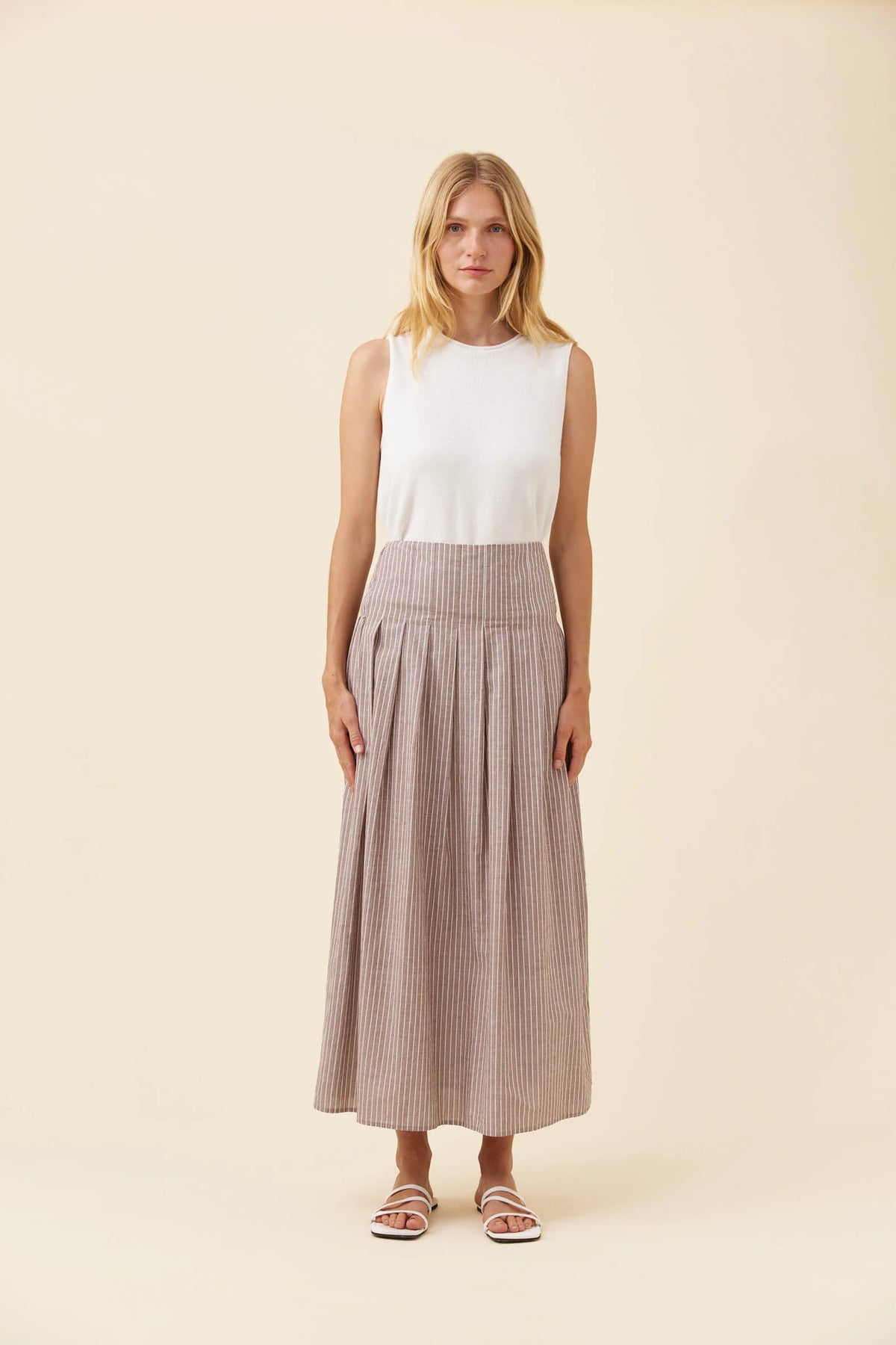 Lyndell Maxi Skirt - Taupe-Skirts-Isle Of Mine-The Bay Room