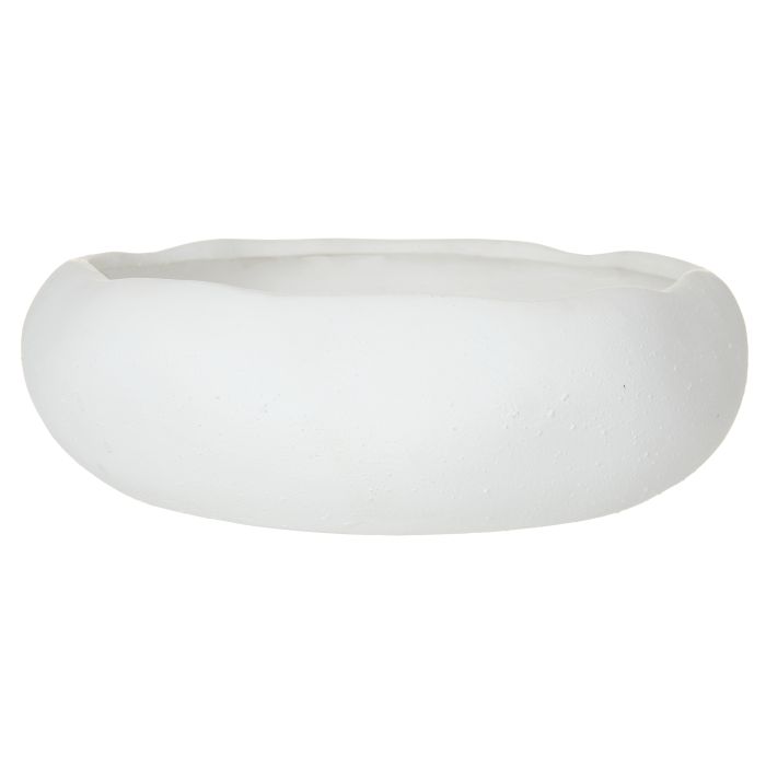 Lyon Organic Bowl Planter 30x9cm White-Pots, Planters & Vases-Rogue Home-The Bay Room