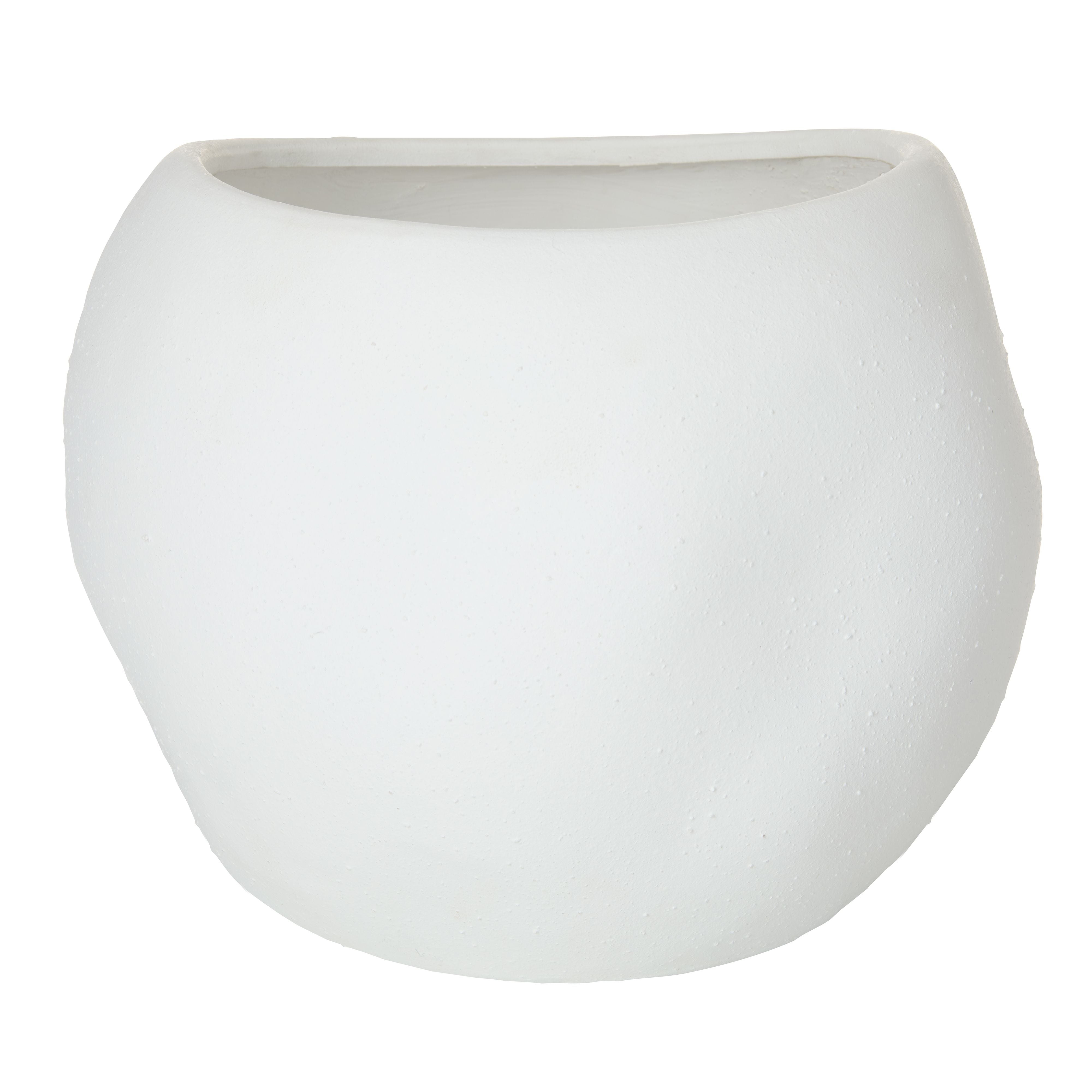 Lyon Organic Planter 30x24cm White-Pots, Planters & Vases-Rogue Home-The Bay Room