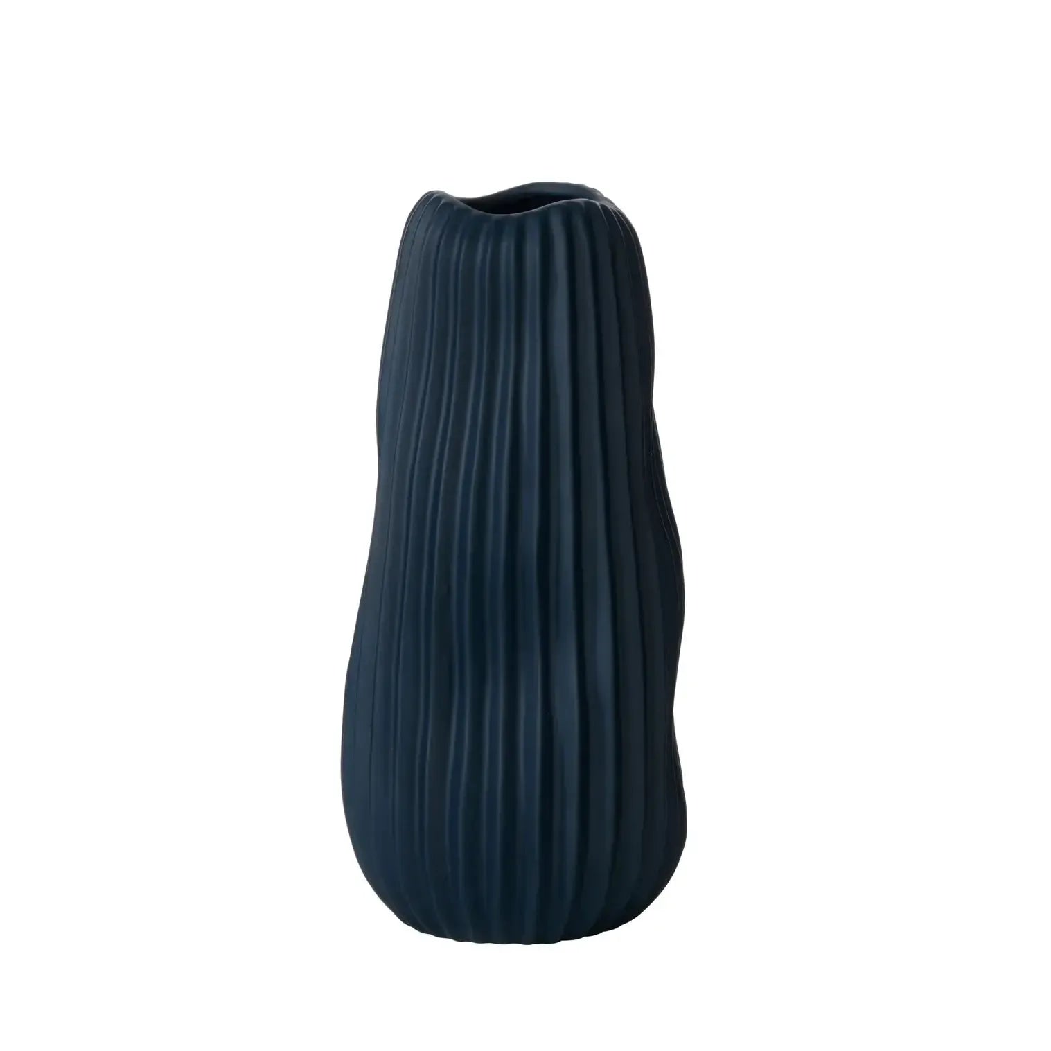 Lyra Vase 20x20x41cm Navy-Pots, Planters & Vases-Rogue Home-The Bay Room