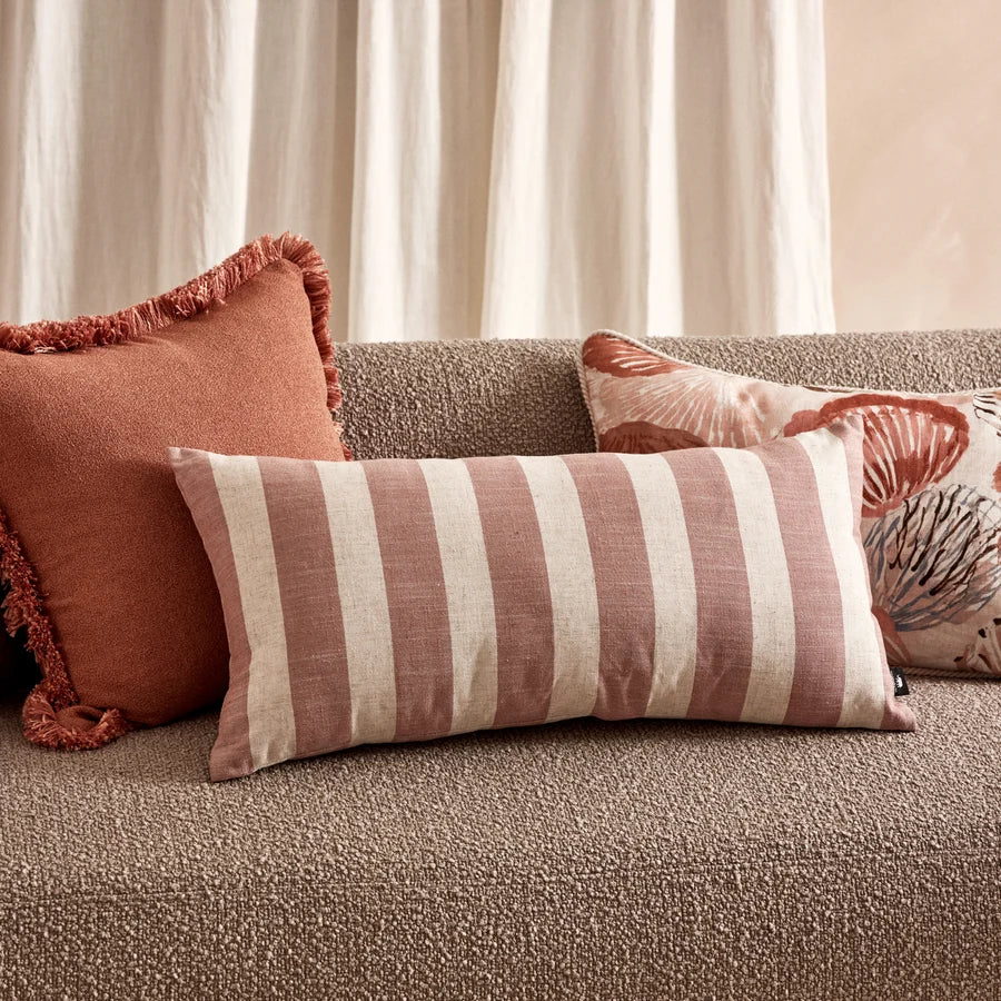 Rye Rosewood Stripe Cushion 35x70cm
