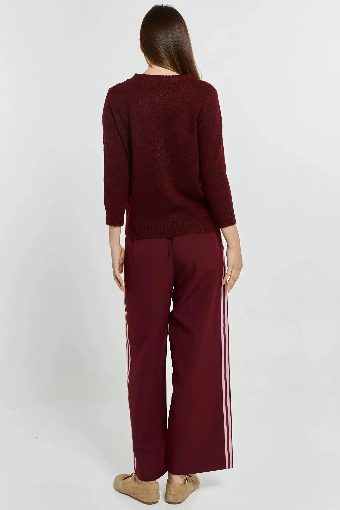 Maddison Jogger - Wine-Pants-Betty Basics-The Bay Room