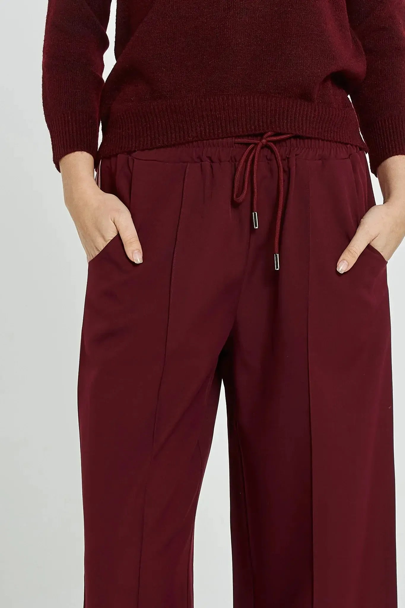 Maddison Jogger - Wine-Pants-Betty Basics-The Bay Room