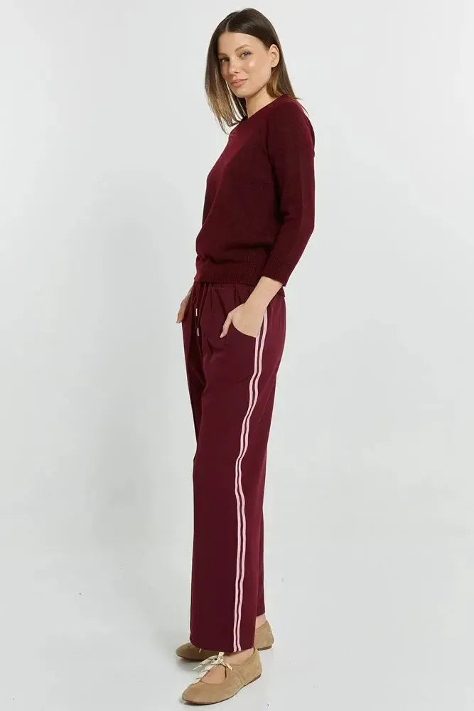 Maddison Jogger - Wine-Pants-Betty Basics-The Bay Room