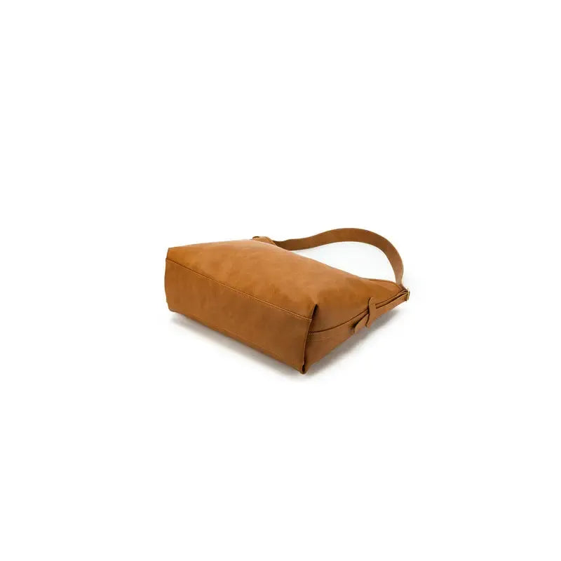 Madeleine Tan Large 3 Piece Relaxed Hobo-Bags & Clutches-Black Caviar Designs-The Bay Room
