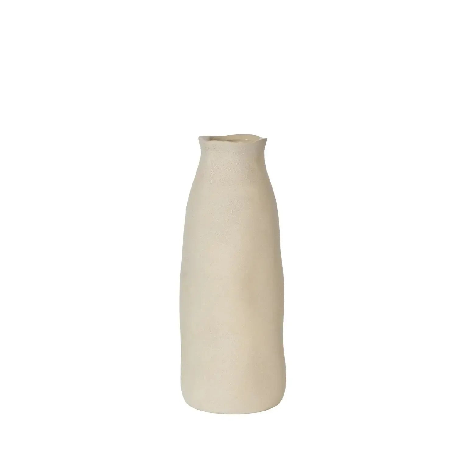 Maliah Vase 16x16x40cm Cream-Pots, Planters & Vases-Rogue Home-The Bay Room