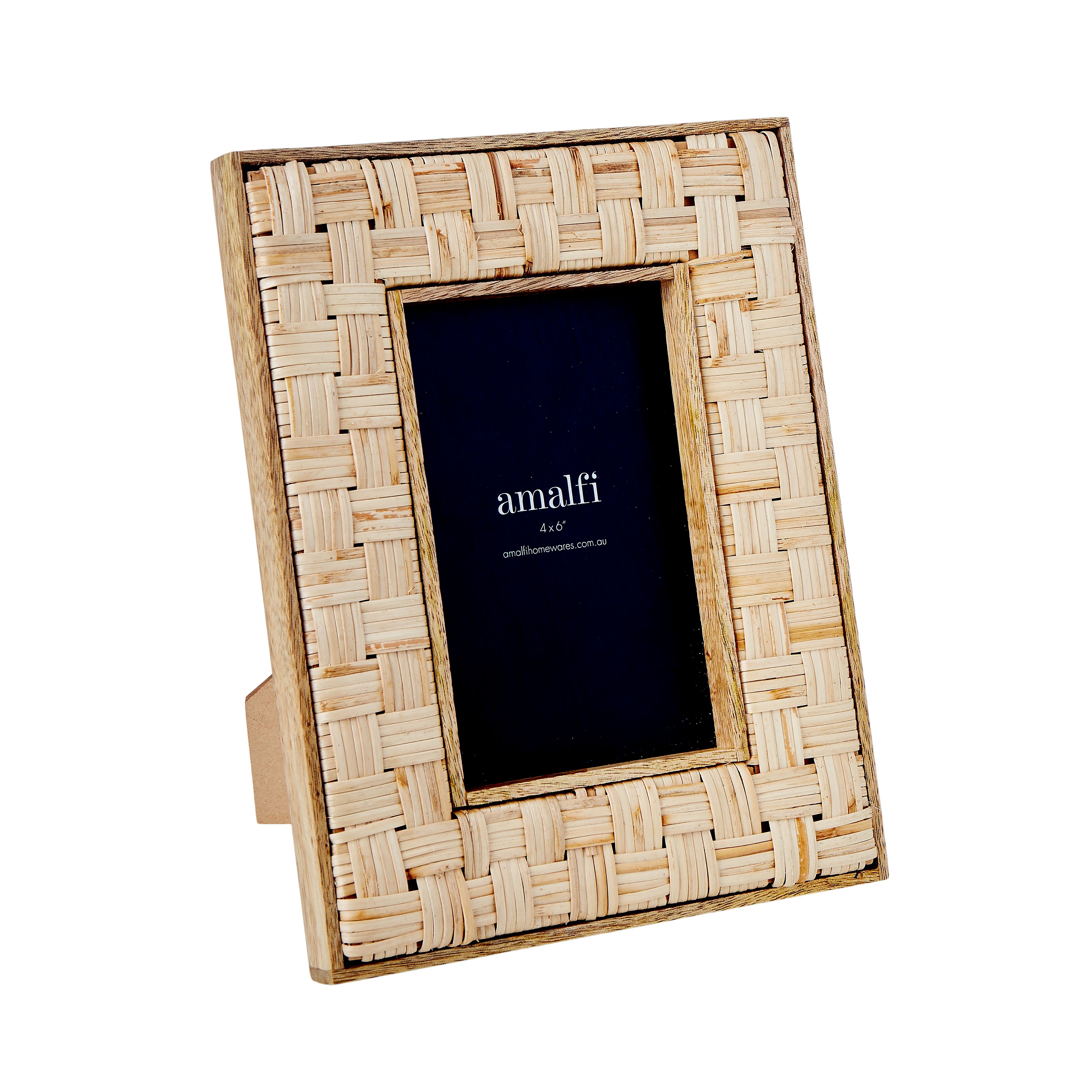 Mango Wood & Rattan 4x6"Photo Frame-Decor Items-Amalfi-The Bay Room