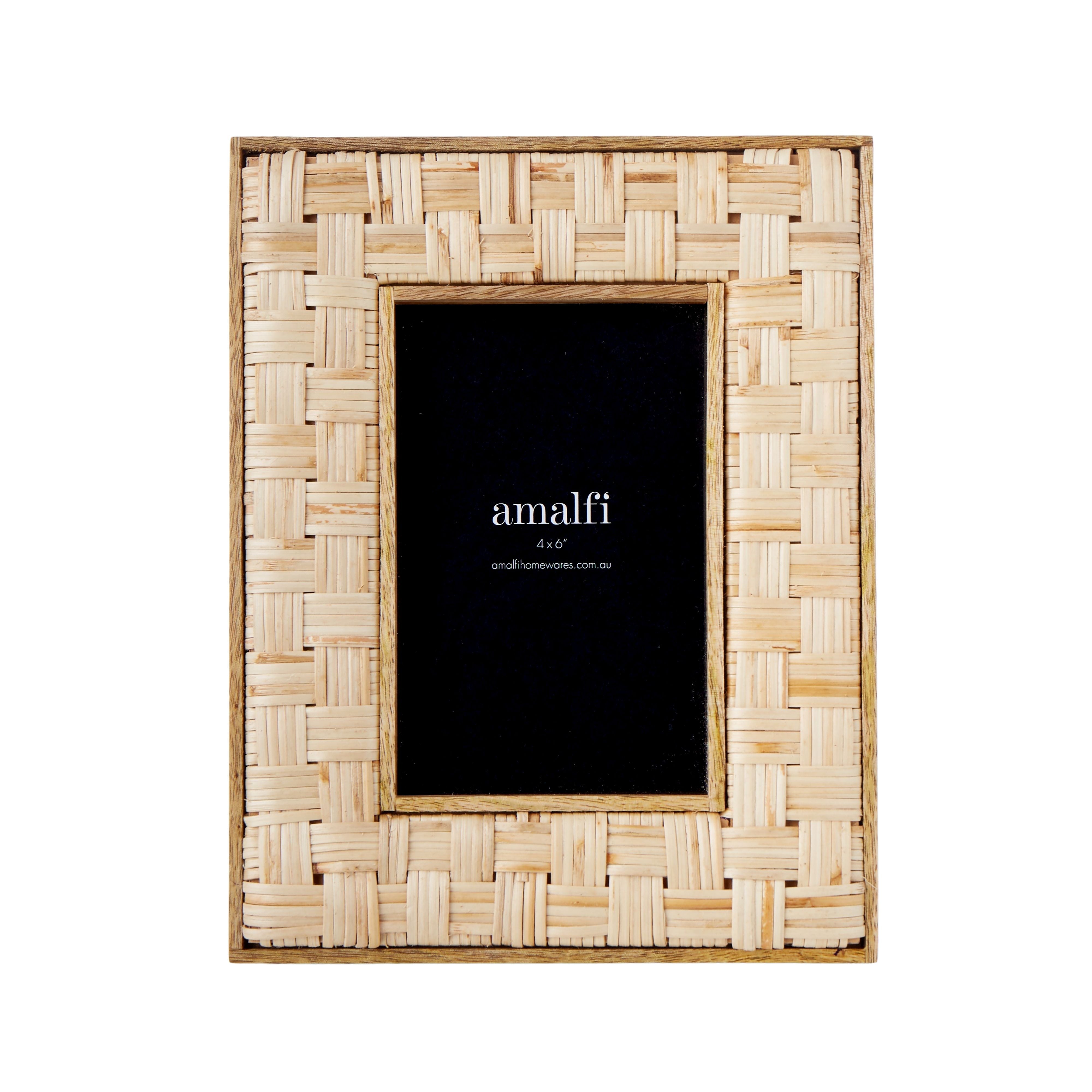 Mango Wood & Rattan 4x6"Photo Frame-Decor Items-Amalfi-The Bay Room