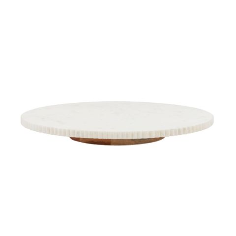 Mara Marble Lazy Susan 40x40cm White-Dining & Entertaining-Coast To Coast Home-The Bay Room