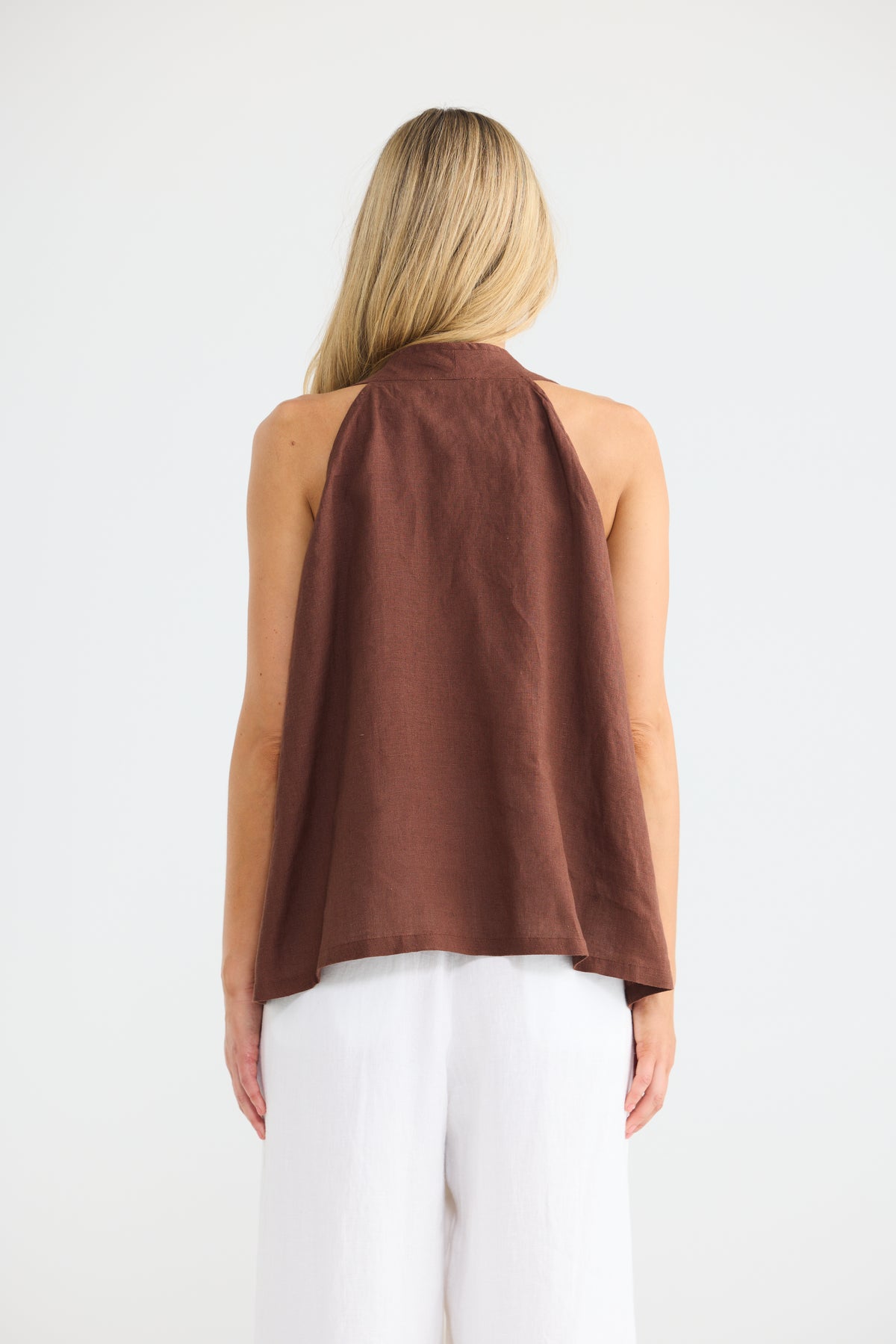 Marais Top - Chocolate Linen