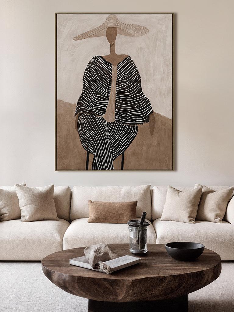 Marbella B 90x120cm Oak Look Framed Canvas-Wall Decor-Robert Mark-The Bay Room