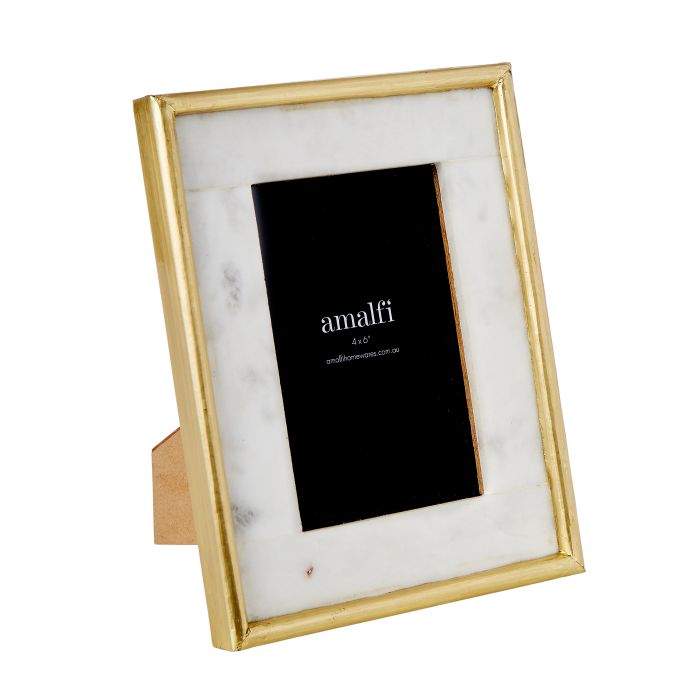 Marble & Brass 4x6" Photo Frame-Decor Items-Amalfi-The Bay Room