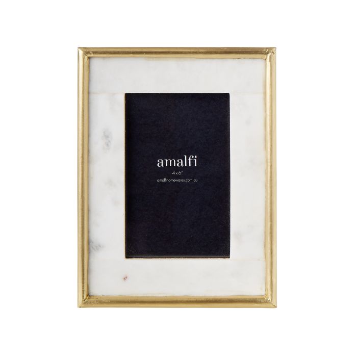 Marble & Brass 4x6" Photo Frame-Decor Items-Amalfi-The Bay Room