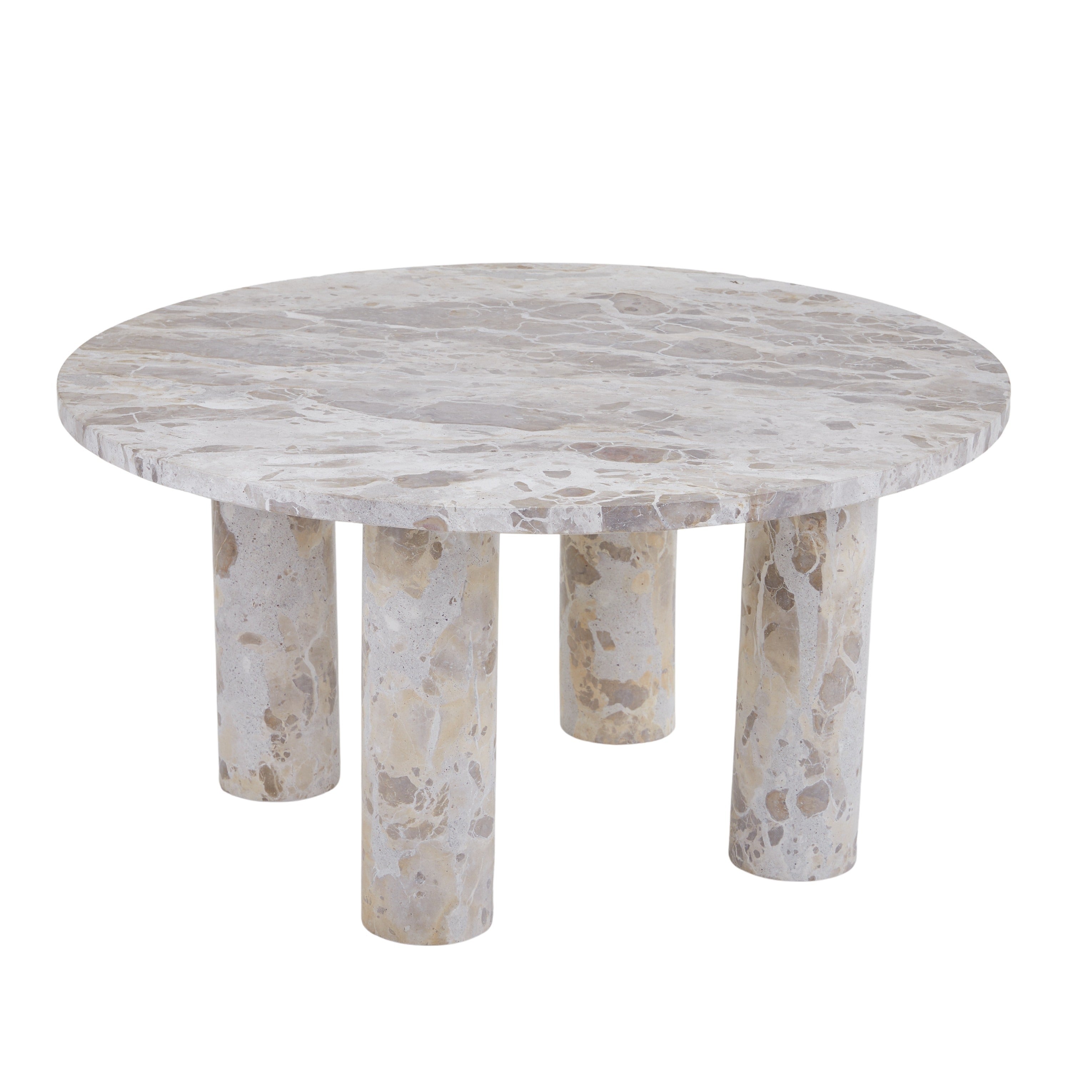 Marco Marble Side Table 70x35cm - Taupe-Furniture-Coast To Coast Home-The Bay Room