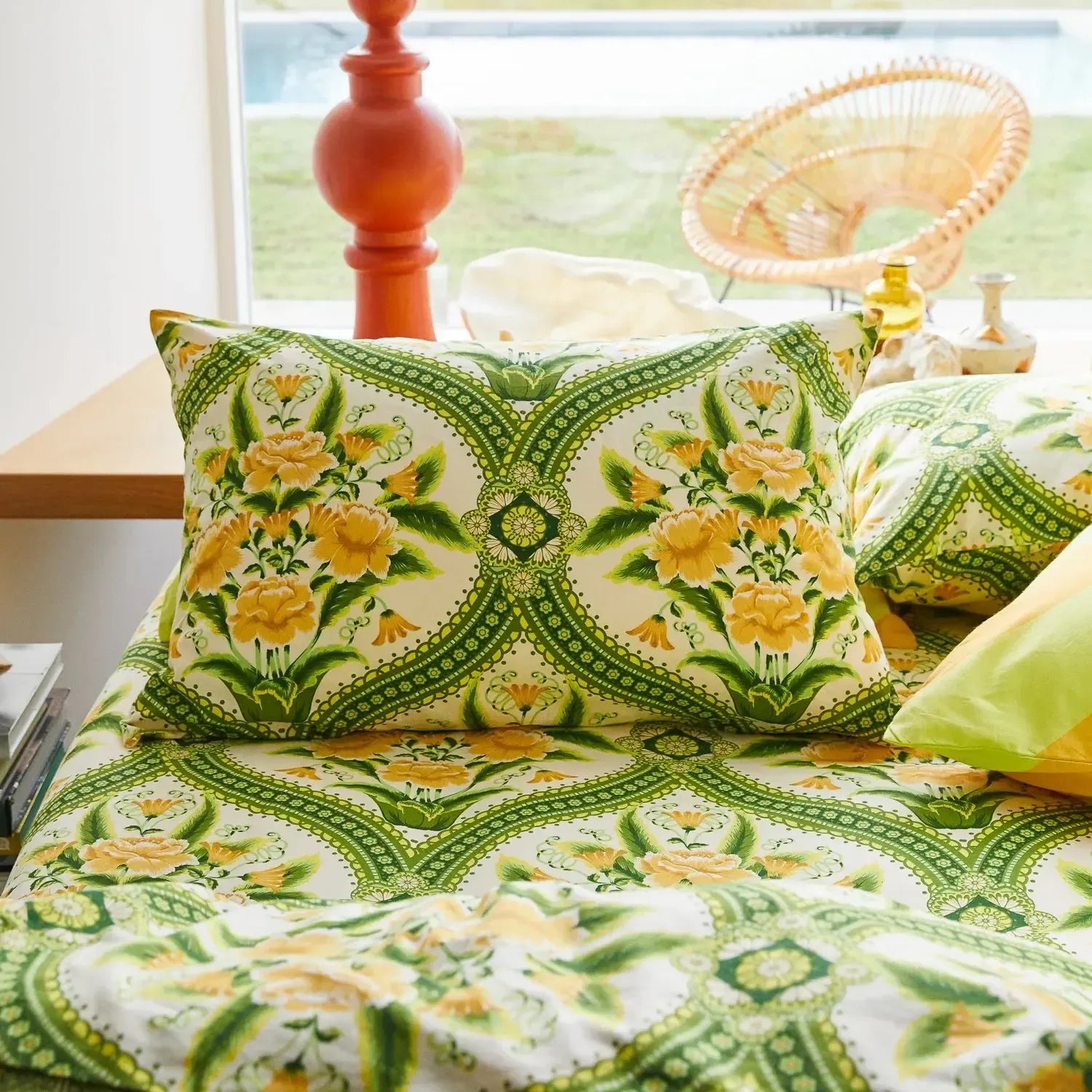 Margaret Cotton Pillowcase Set - La Palma-Soft Furnishings-Sage & Clare-The Bay Room