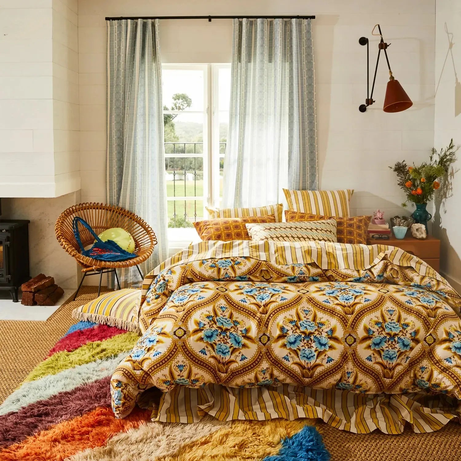Margaret Cotton Quilt Cover - Clay-Soft Furnishings-Sage & Clare-The Bay Room