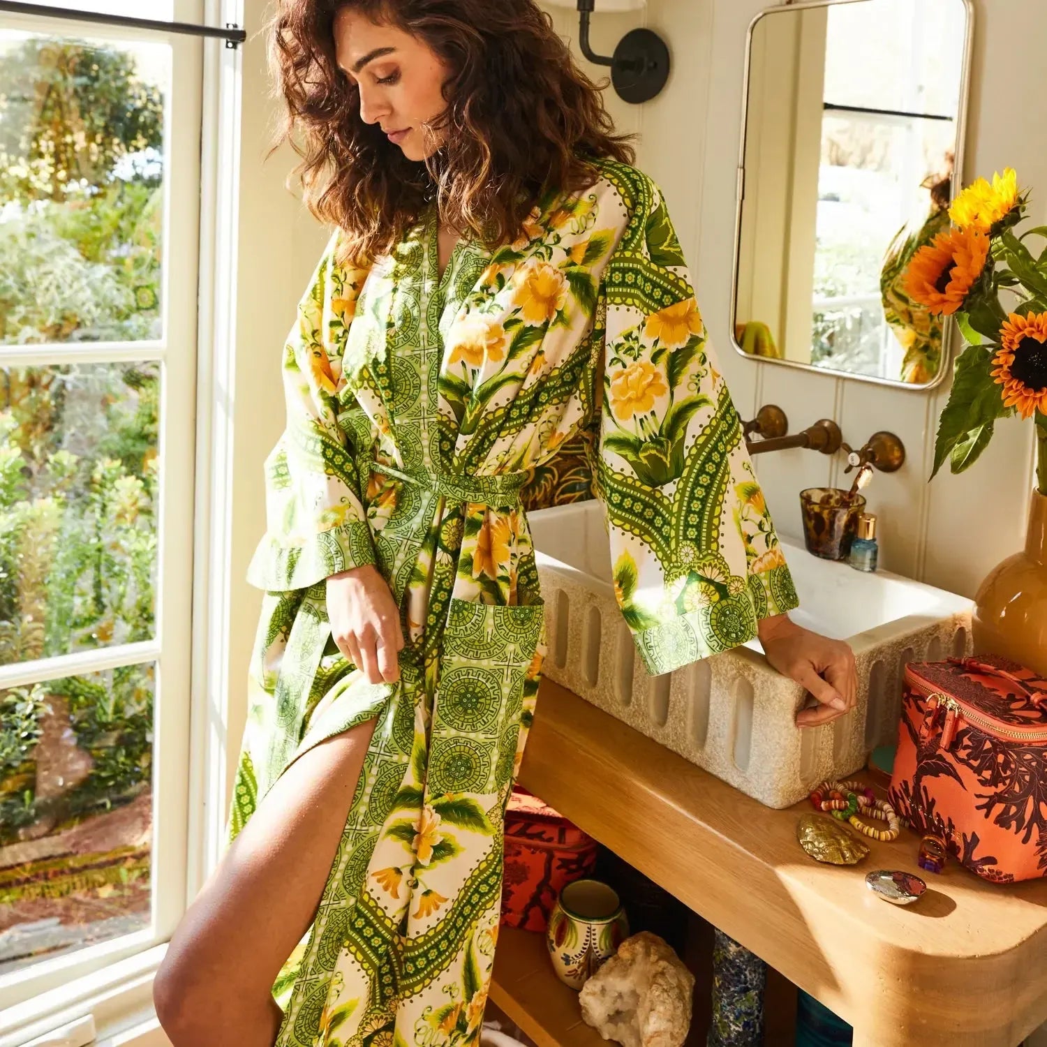 Margaret Cotton Robe-Soft Furnishings-Sage & Clare-The Bay Room
