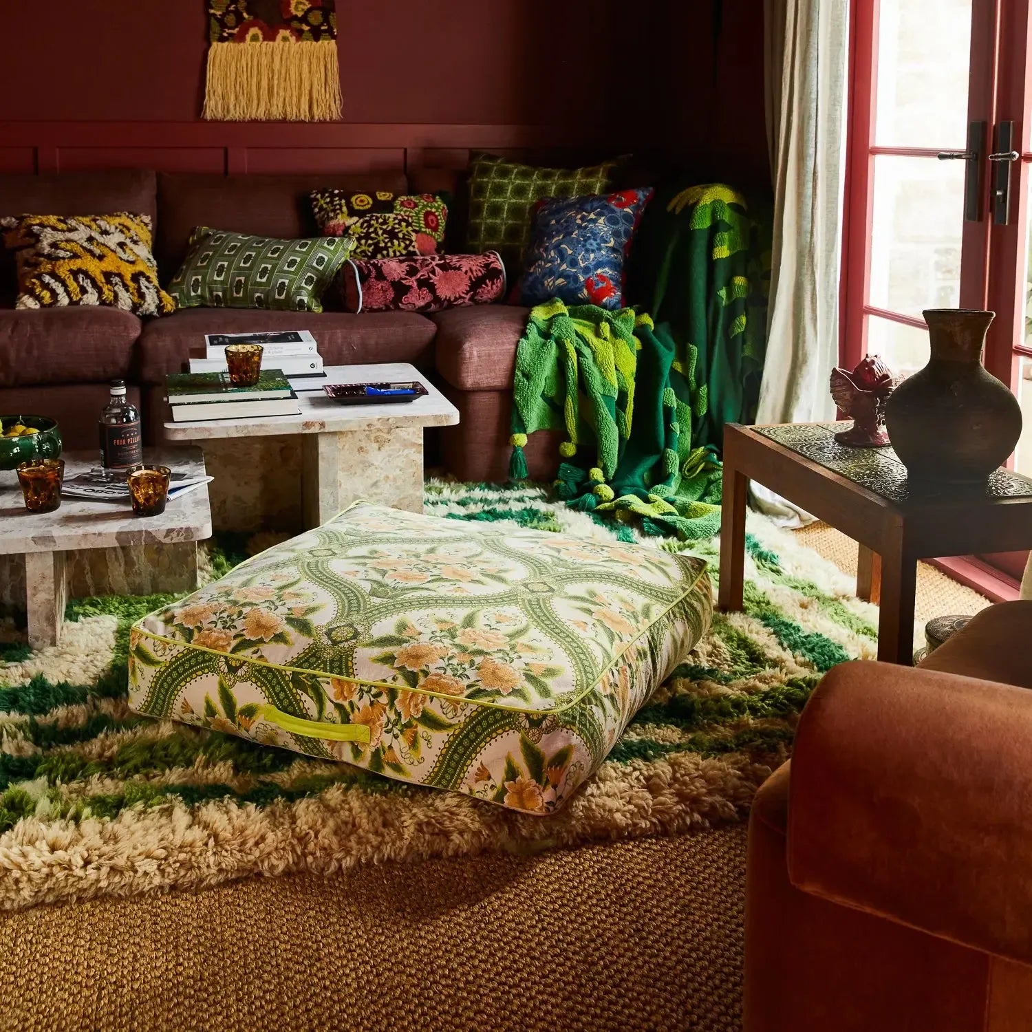 Margaret Floor Cushion - La Palma-Soft Furnishings-Sage & Clare-The Bay Room