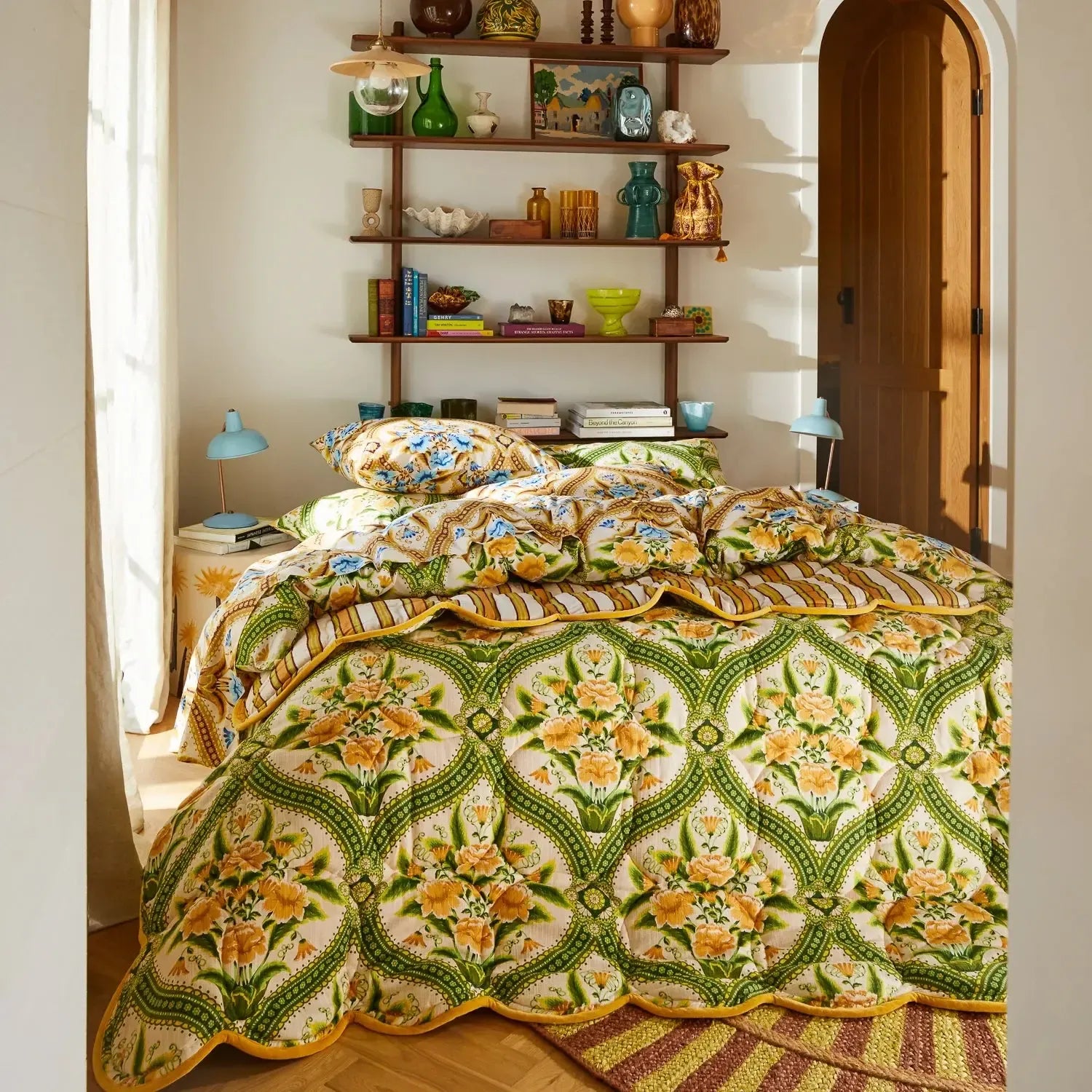 Margaret Scalloped Coverlet-Soft Furnishings-Sage & Clare-The Bay Room