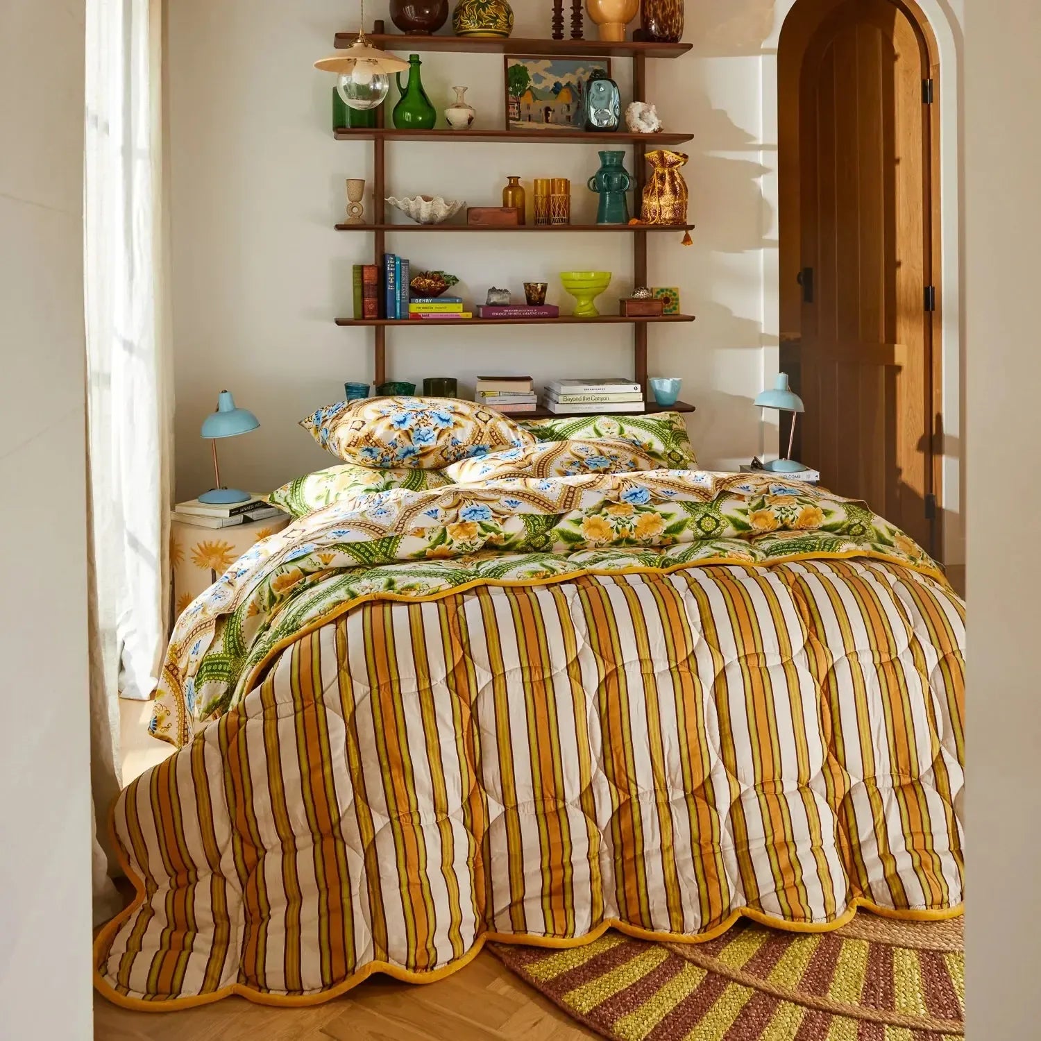 Margaret Scalloped Coverlet-Soft Furnishings-Sage & Clare-The Bay Room