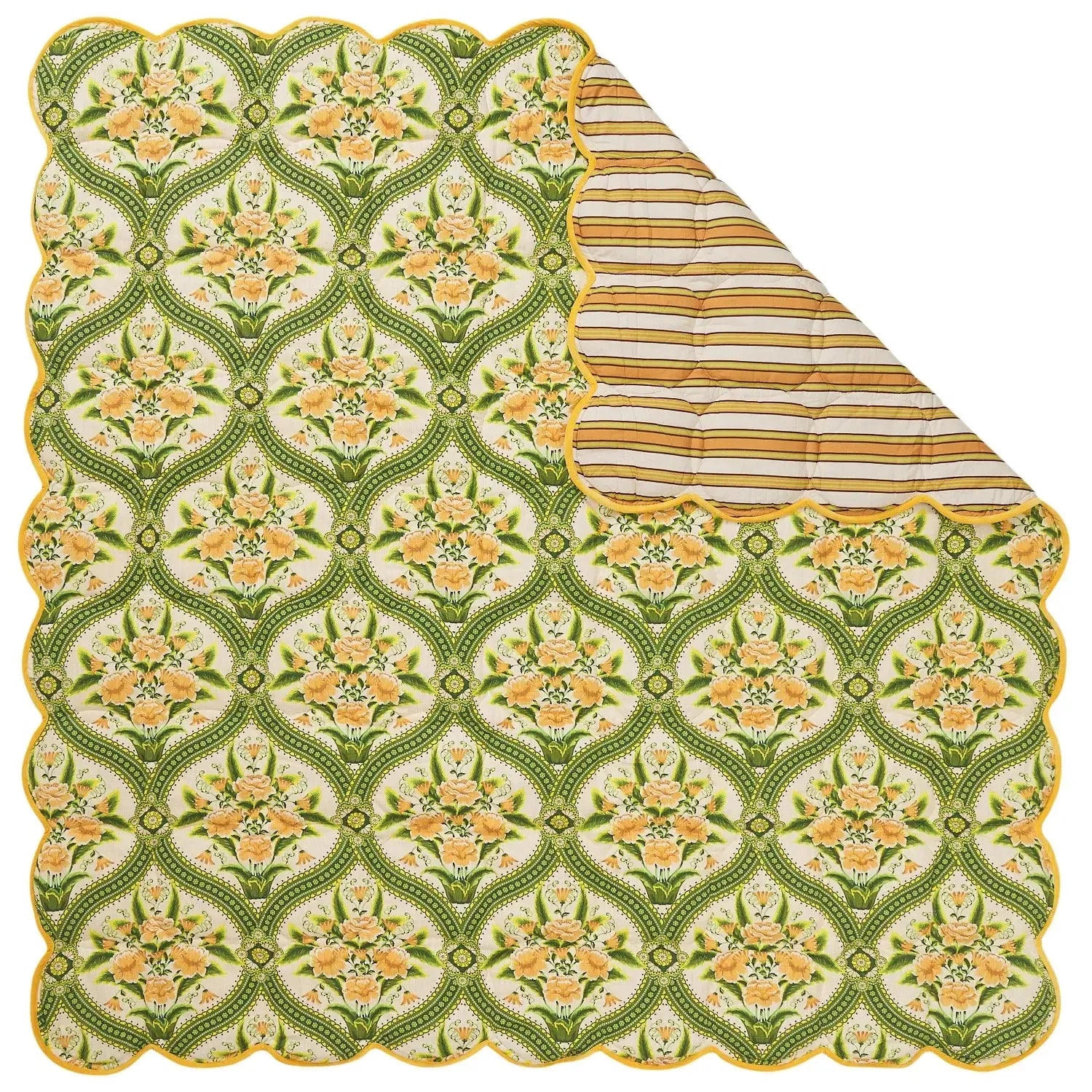 Margaret Scalloped Coverlet-Soft Furnishings-Sage & Clare-The Bay Room