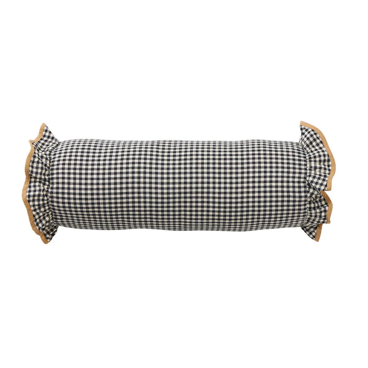 Margot Cotton Bolster 18x50cm Ivory/Black-Soft Furnishings-Coast To Coast Home-The Bay Room