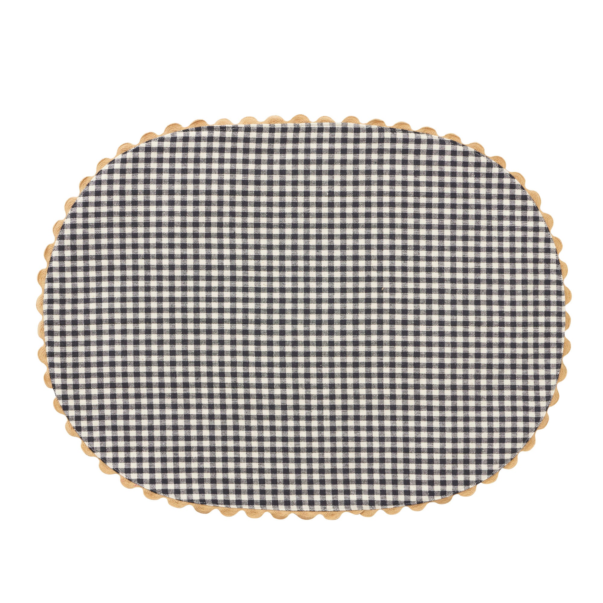 Margot Cotton Placemat 35x48cm Ivory/Black-Decor Items-Coast To Coast Home-The Bay Room
