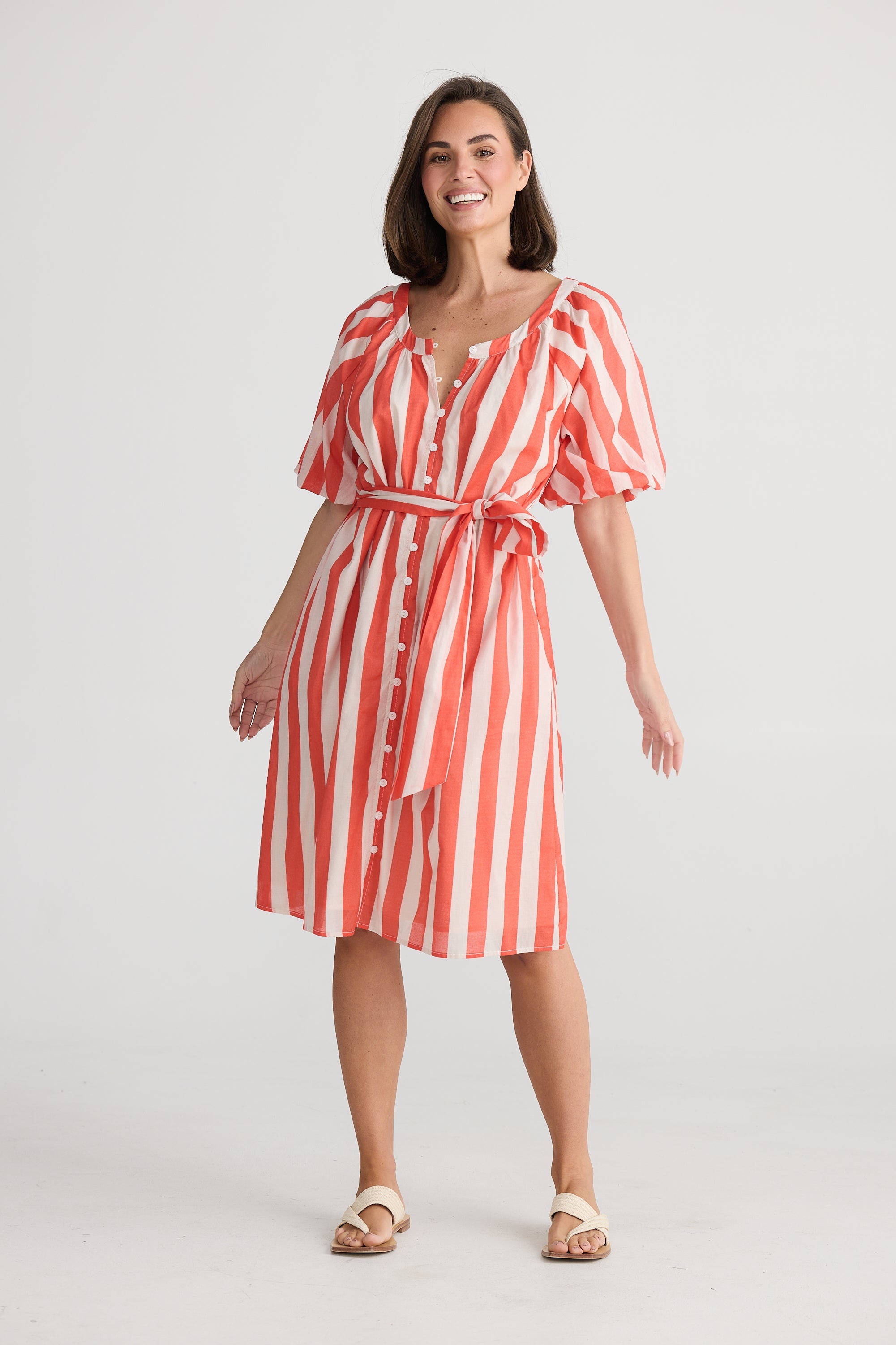 Mariah Dress - Noel Stripe-Dresses-Holiday-The Bay Room