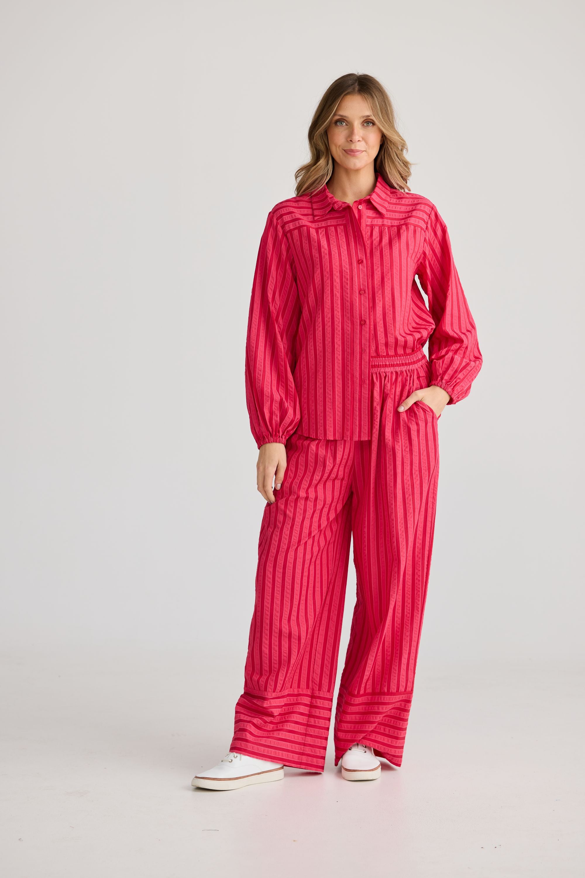 Mariah Pant - Hibiscus Stripe-Pants-Holiday-The Bay Room