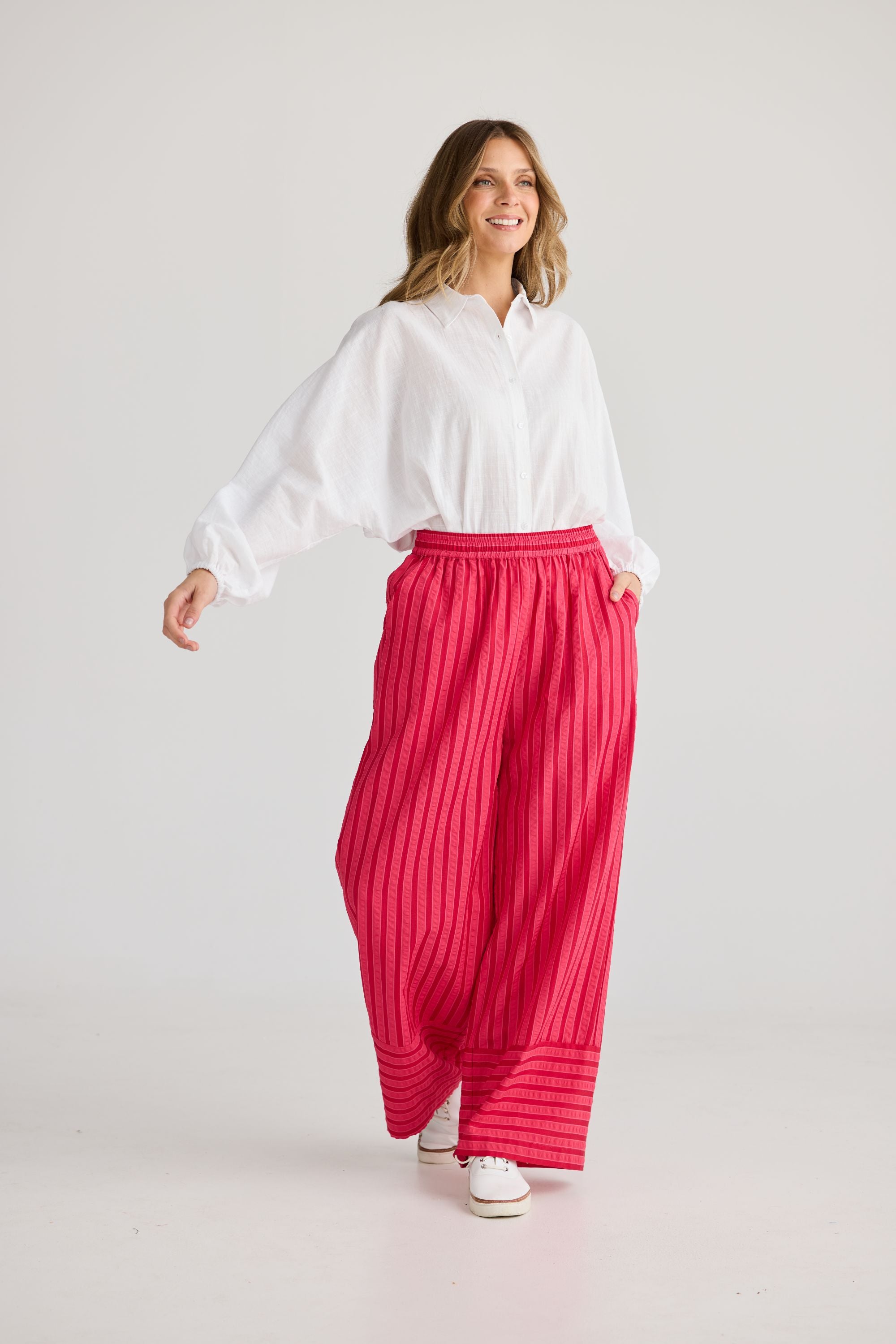 Mariah Pant - Hibiscus Stripe-Pants-Holiday-The Bay Room