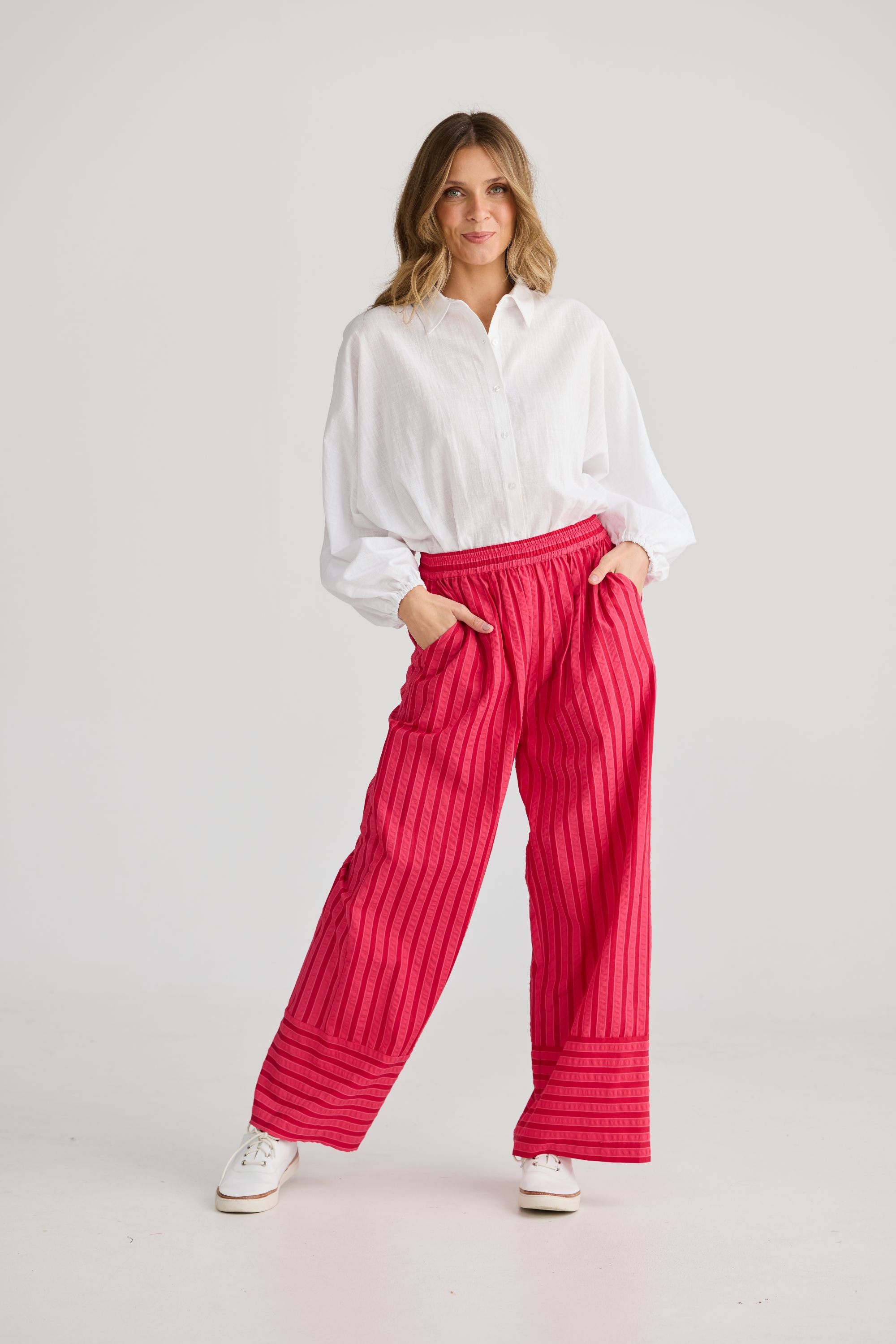 Mariah Pant - Hibiscus Stripe-Pants-Holiday-The Bay Room