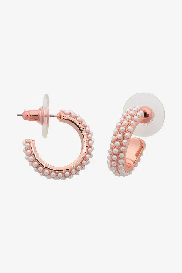 Marigold Rose Gold Pearl Earring-Jewellery-Liberte-The Bay Room