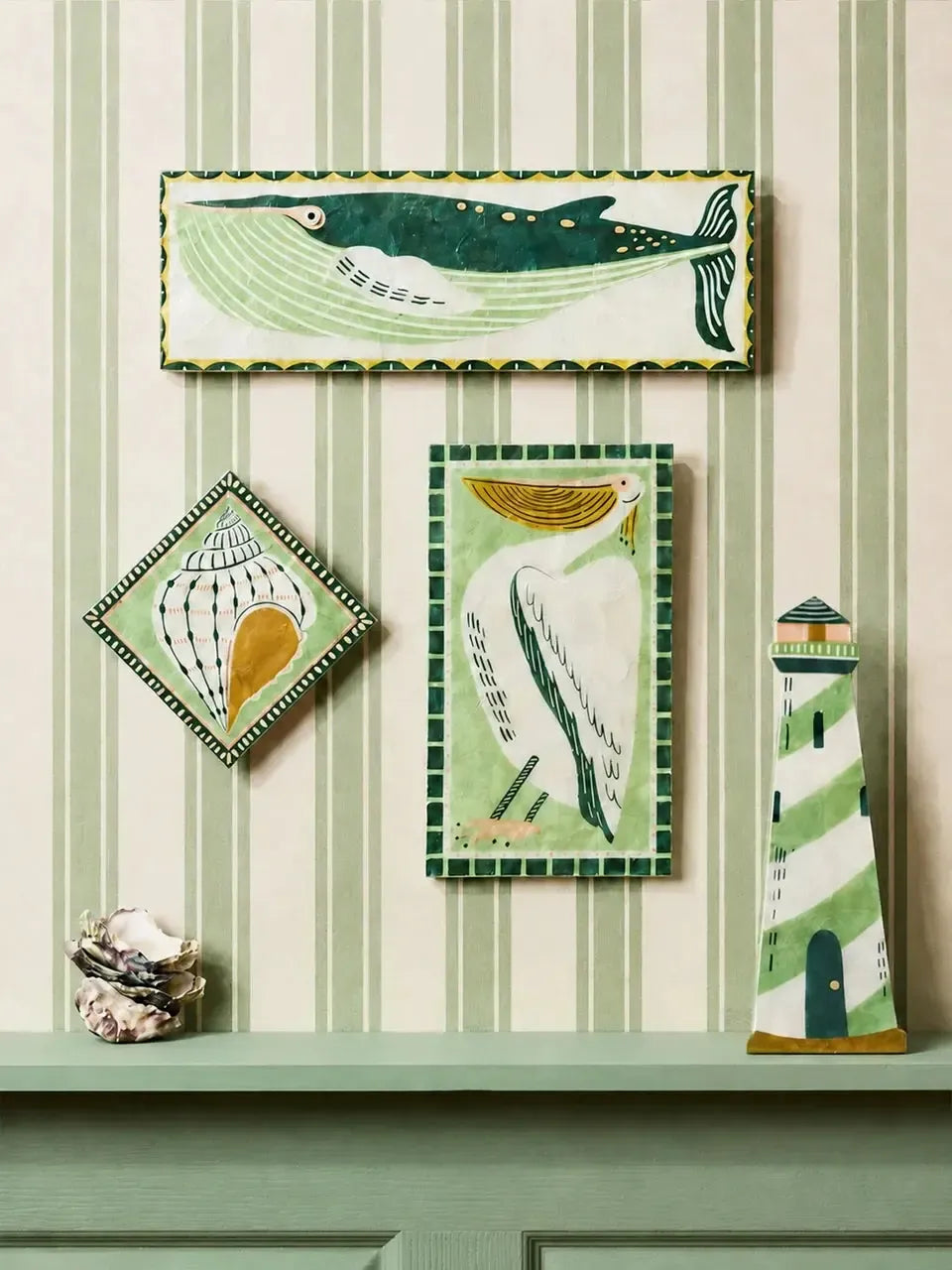 Mariner Wall Art Pelican-Wall Decor-Jones & Co-The Bay Room