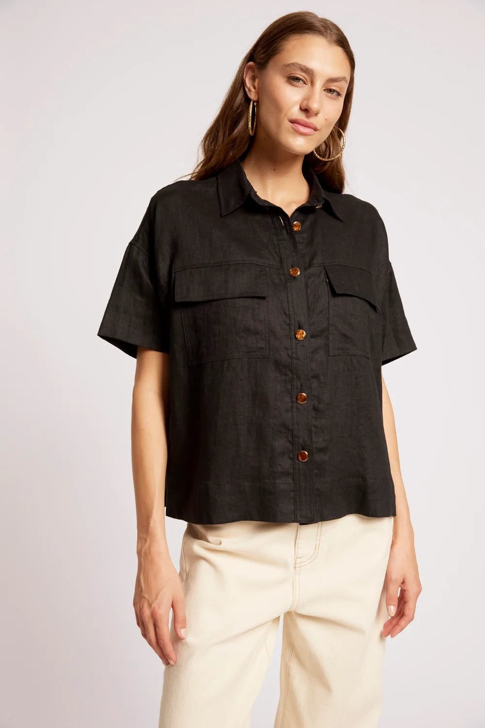 Maris Shirt - Black-Tops-Eb & Ive-The Bay Room
