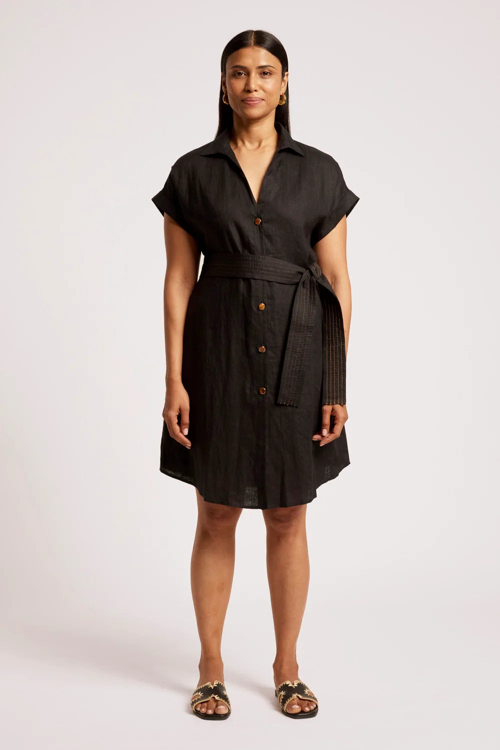 Maris Shirt Dress - Black-Dresses-Eb & Ive-The Bay Room