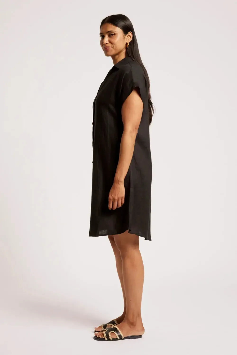 Maris Shirt Dress - Black-Dresses-Eb & Ive-The Bay Room