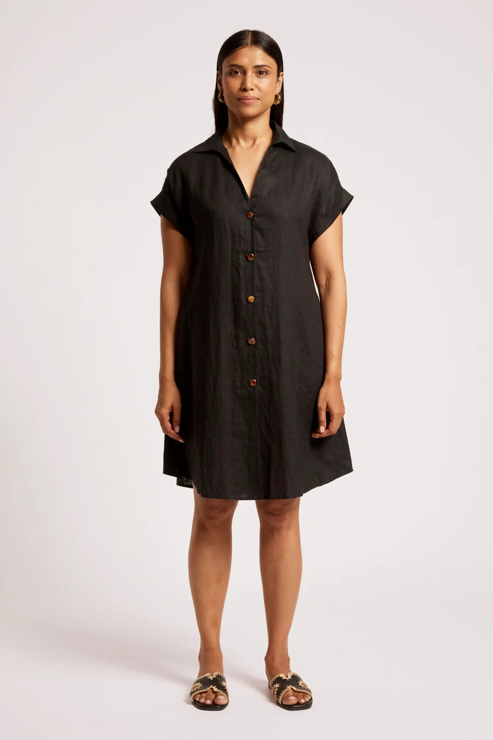 Maris Shirt Dress - Black-Dresses-Eb & Ive-The Bay Room