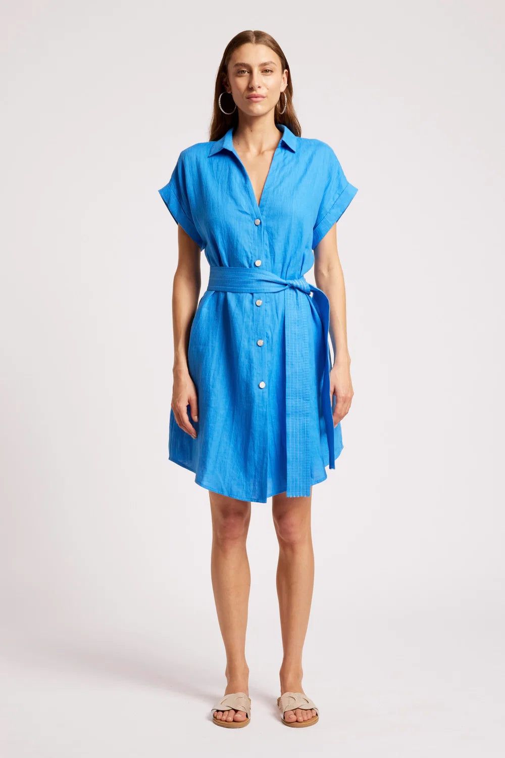 Maris Shirt Dress - Marine-Dresses-Eb & Ive-The Bay Room
