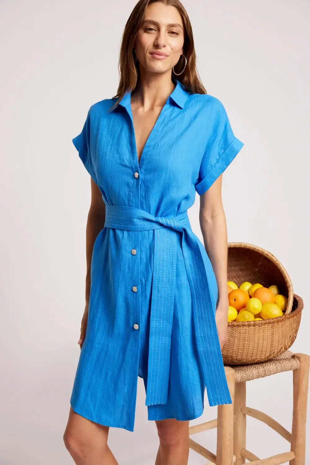 Maris Shirt Dress - Marine-Dresses-Eb & Ive-The Bay Room