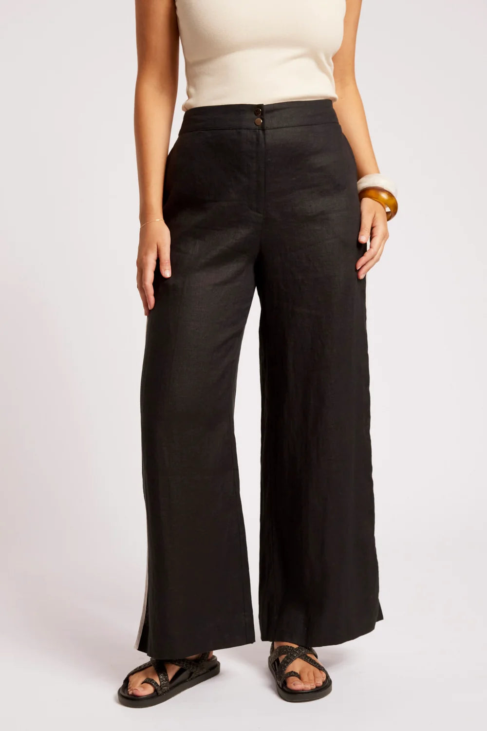 Maris Splice Pant - Black/Tusk-Pants-Eb & Ive-The Bay Room
