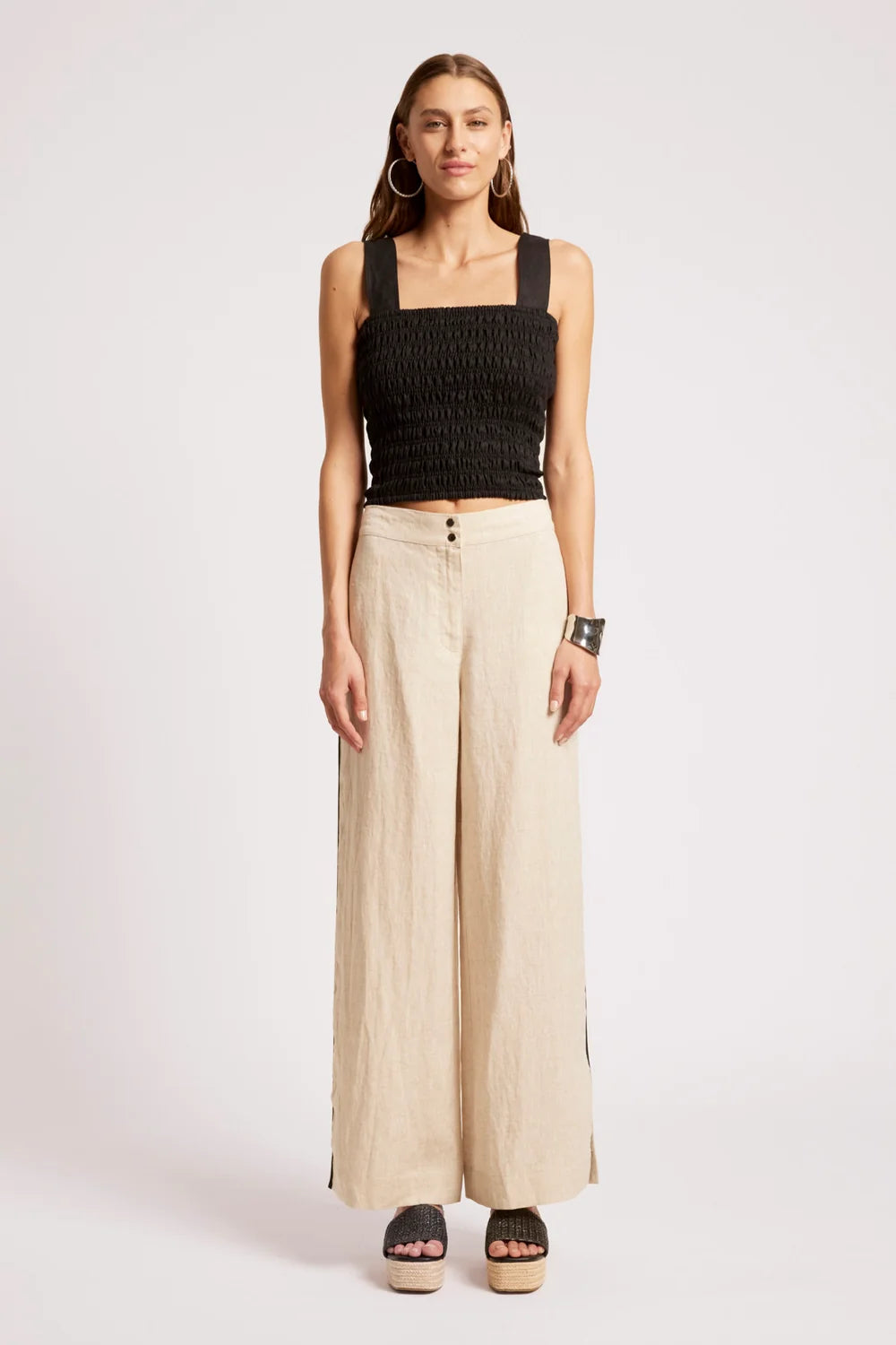 Maris Splice Pant - Tusk/Black-Pants-Eb & Ive-The Bay Room