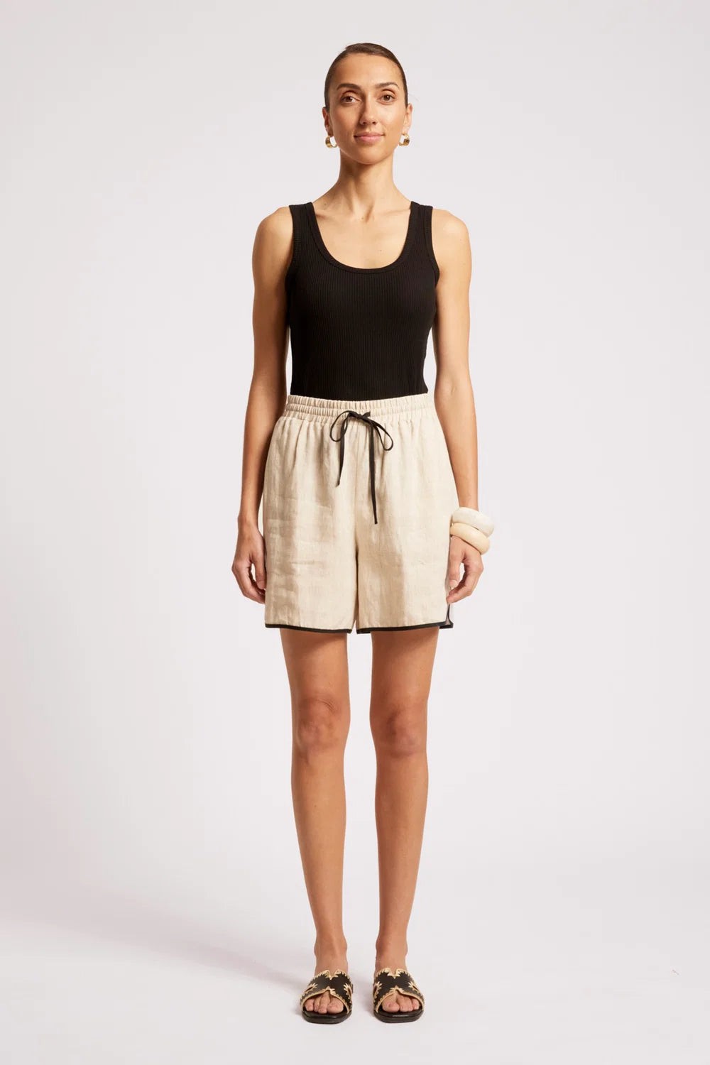Maris Splice Short - Tusk/Black-Shorts-Eb & Ive-The Bay Room