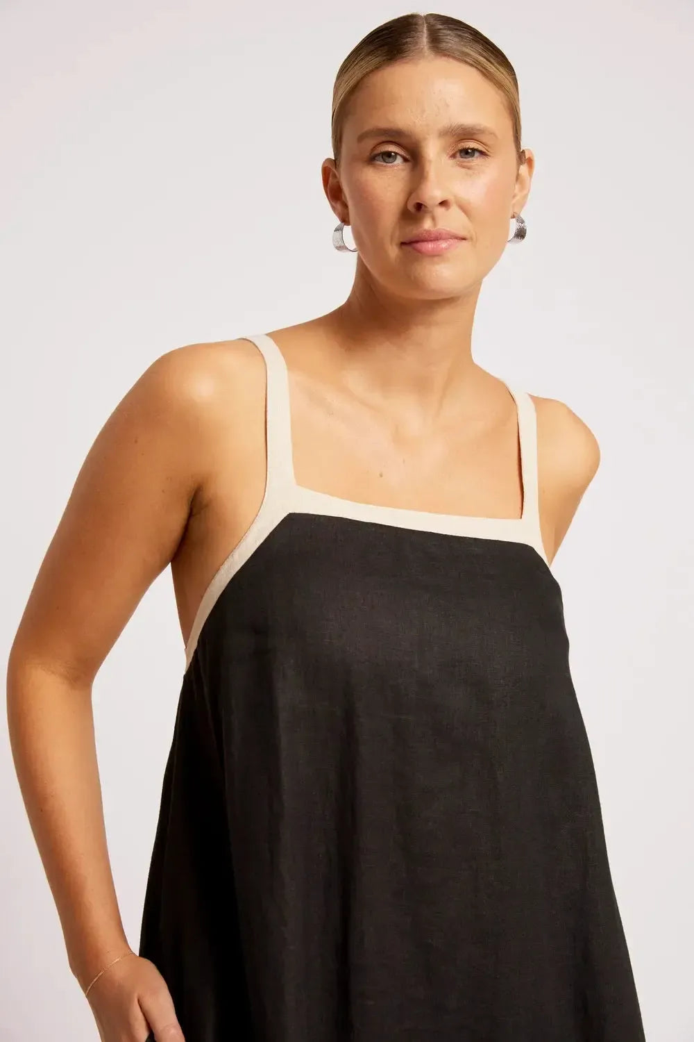 Maris Splice Tank Maxi Dress - Black/Tusk-Dresses-Eb & Ive-The Bay Room