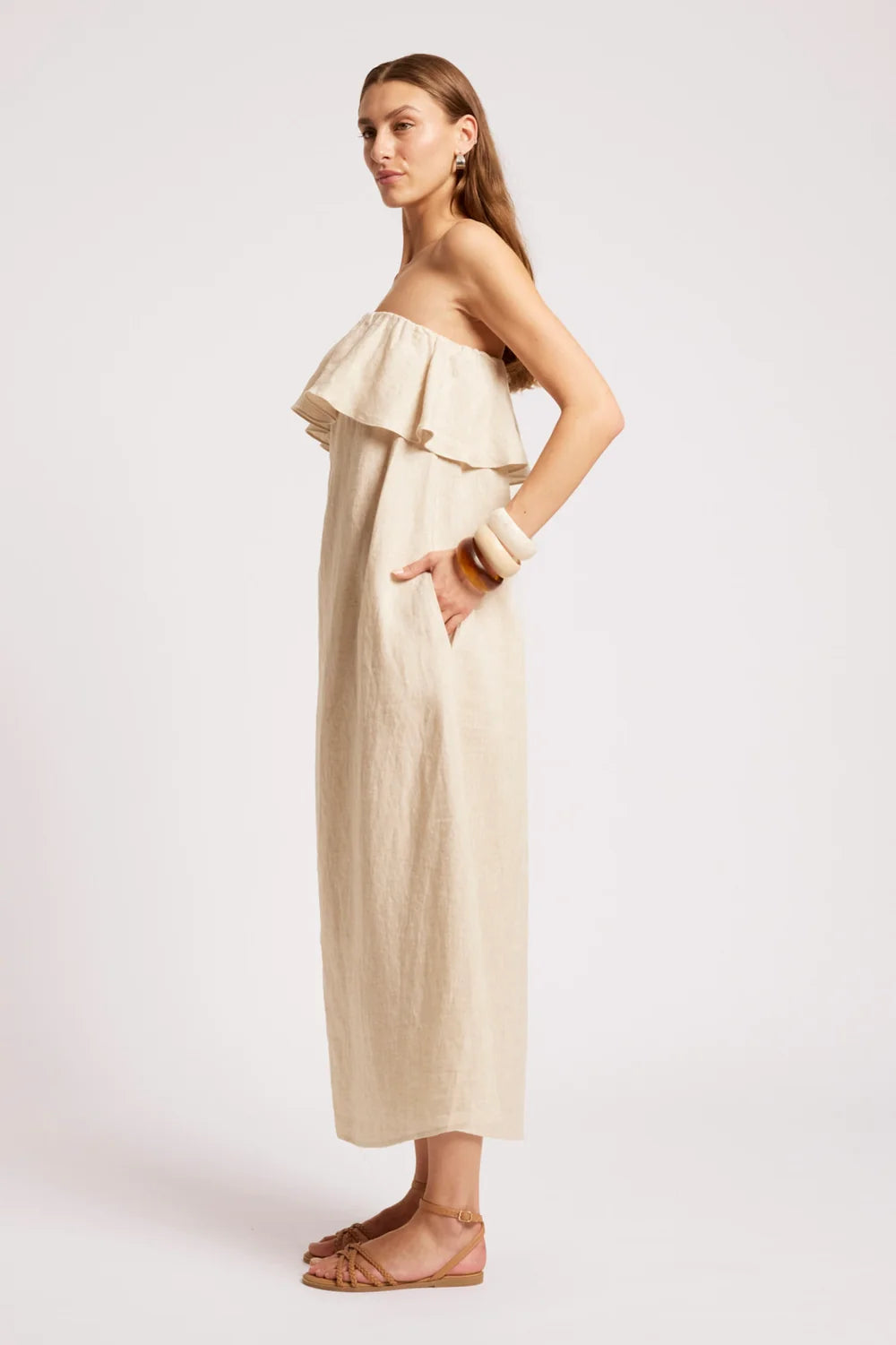 Maris Strapless Dress - Tusk-Dresses-Eb & Ive-The Bay Room