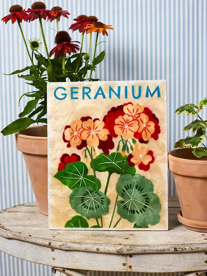 Market Wall Art Geranium-Wall Decor-Jones & Co-The Bay Room