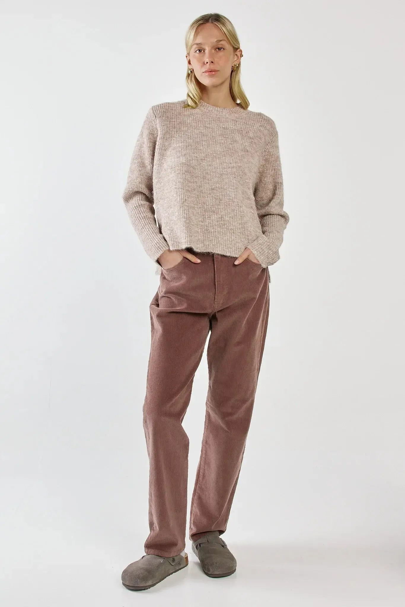 Marli Boxy Rib Knit - Fawn-Tops-SASS-The Bay Room