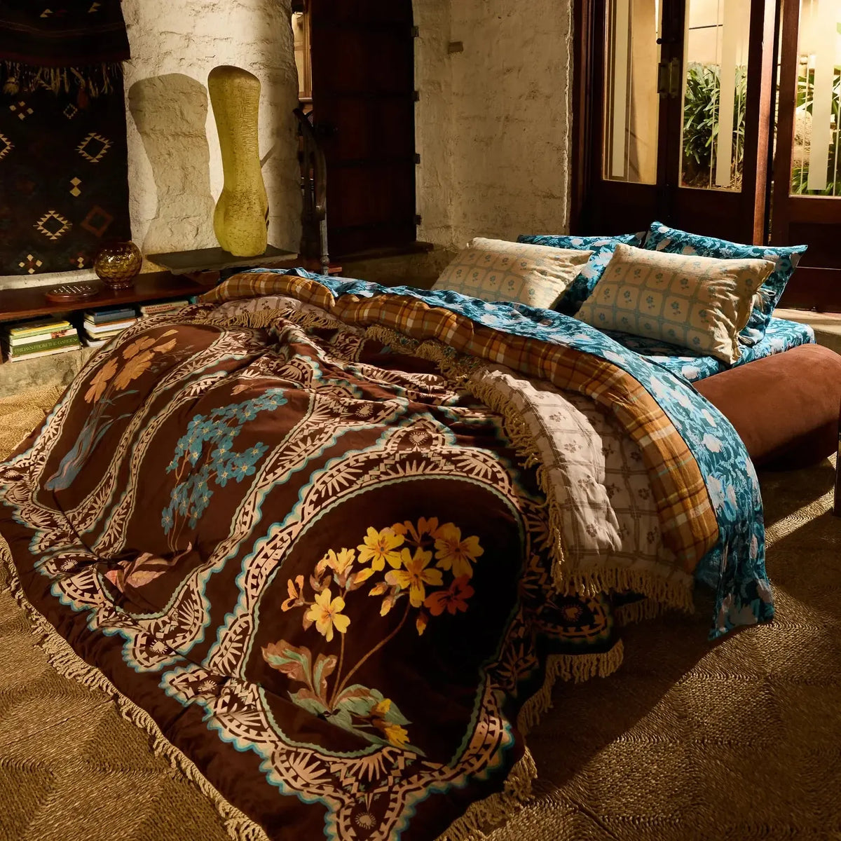 Marnie Velvet Bedcover-Soft Furnishings-Sage & Clare-The Bay Room