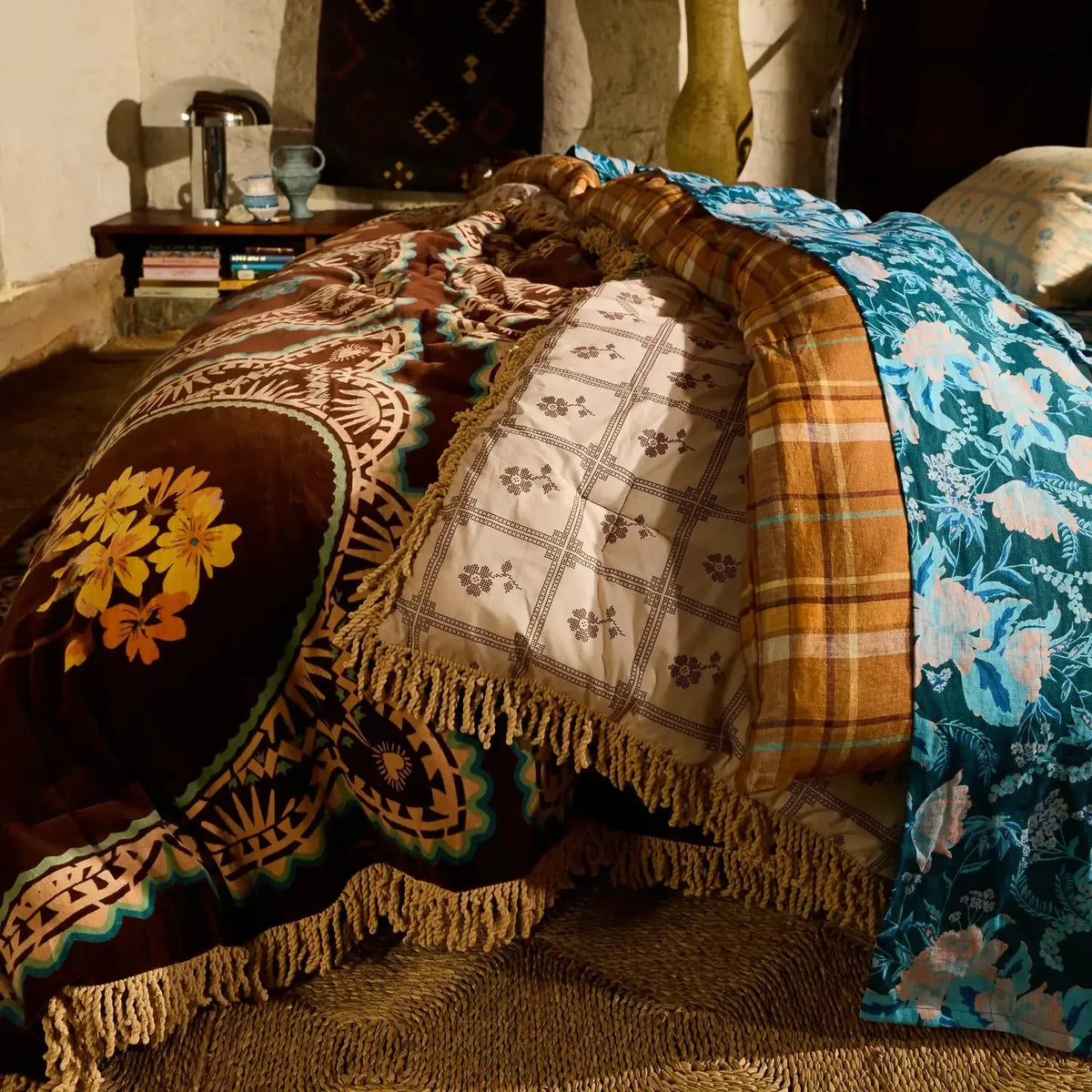 Marnie Velvet Bedcover-Soft Furnishings-Sage & Clare-The Bay Room