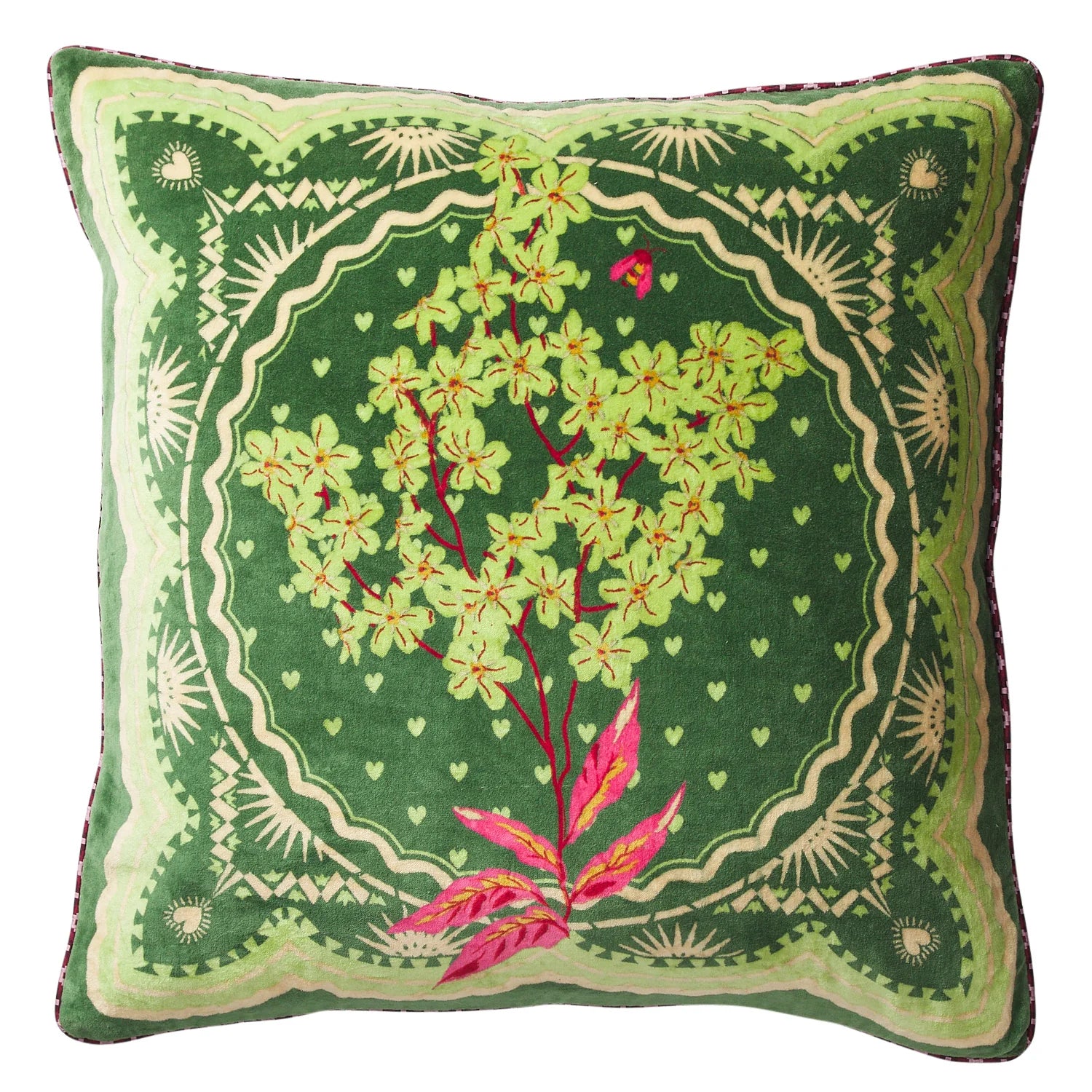 Marnie Velvet Cushion - Hunter Green-Soft Furnishings-Sage & Clare-The Bay Room
