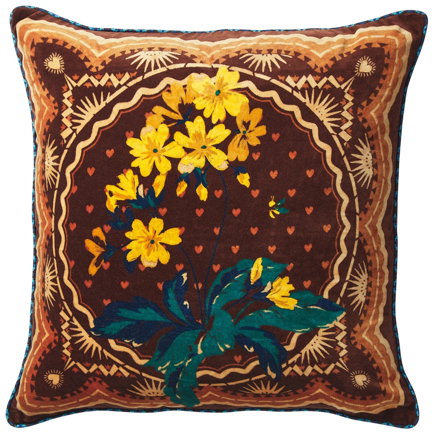 Marnie Velvet Cushion - Umber-Soft Furnishings-Sage & Clare-The Bay Room